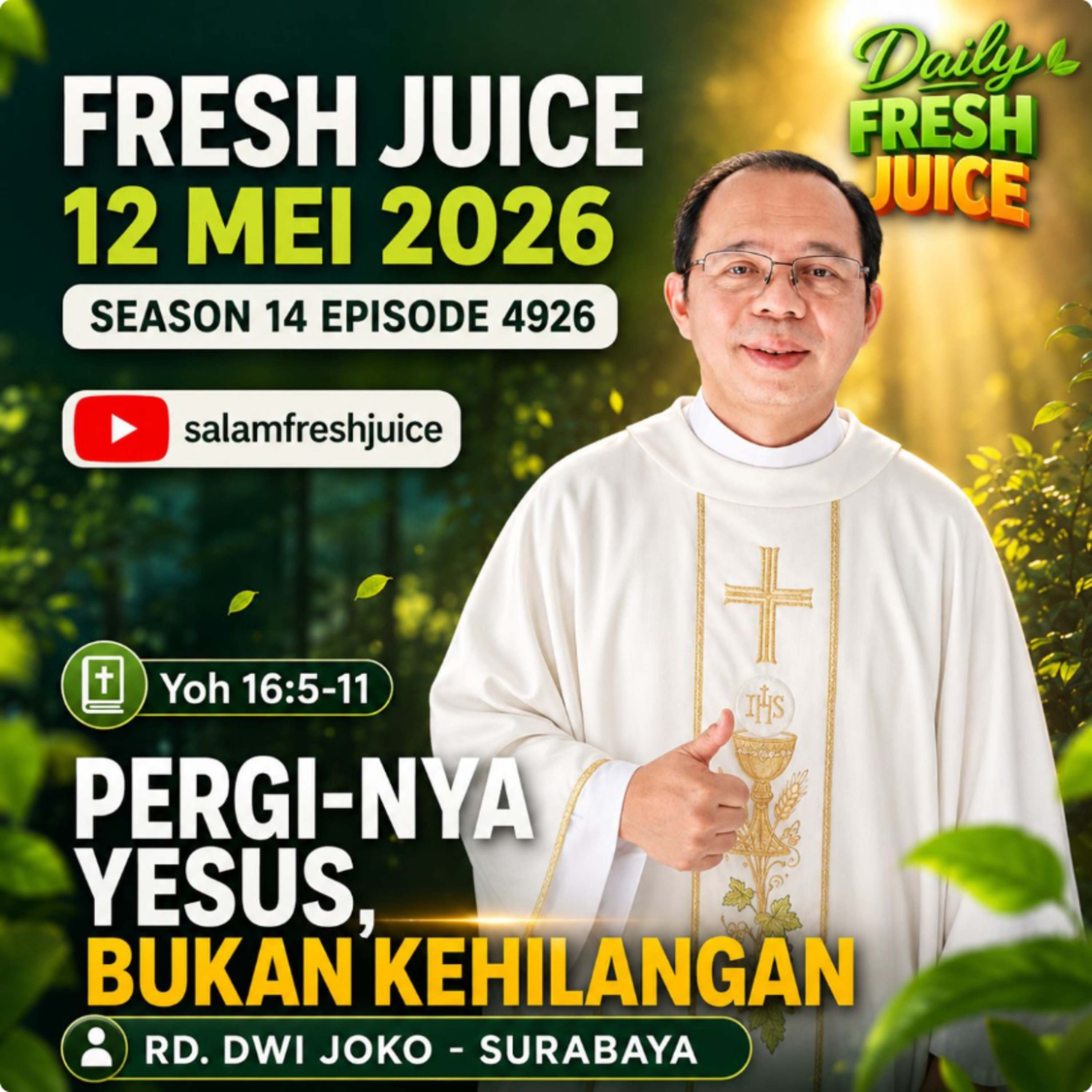 Pergi-Nya Yesus, Bukan Kehilangan 