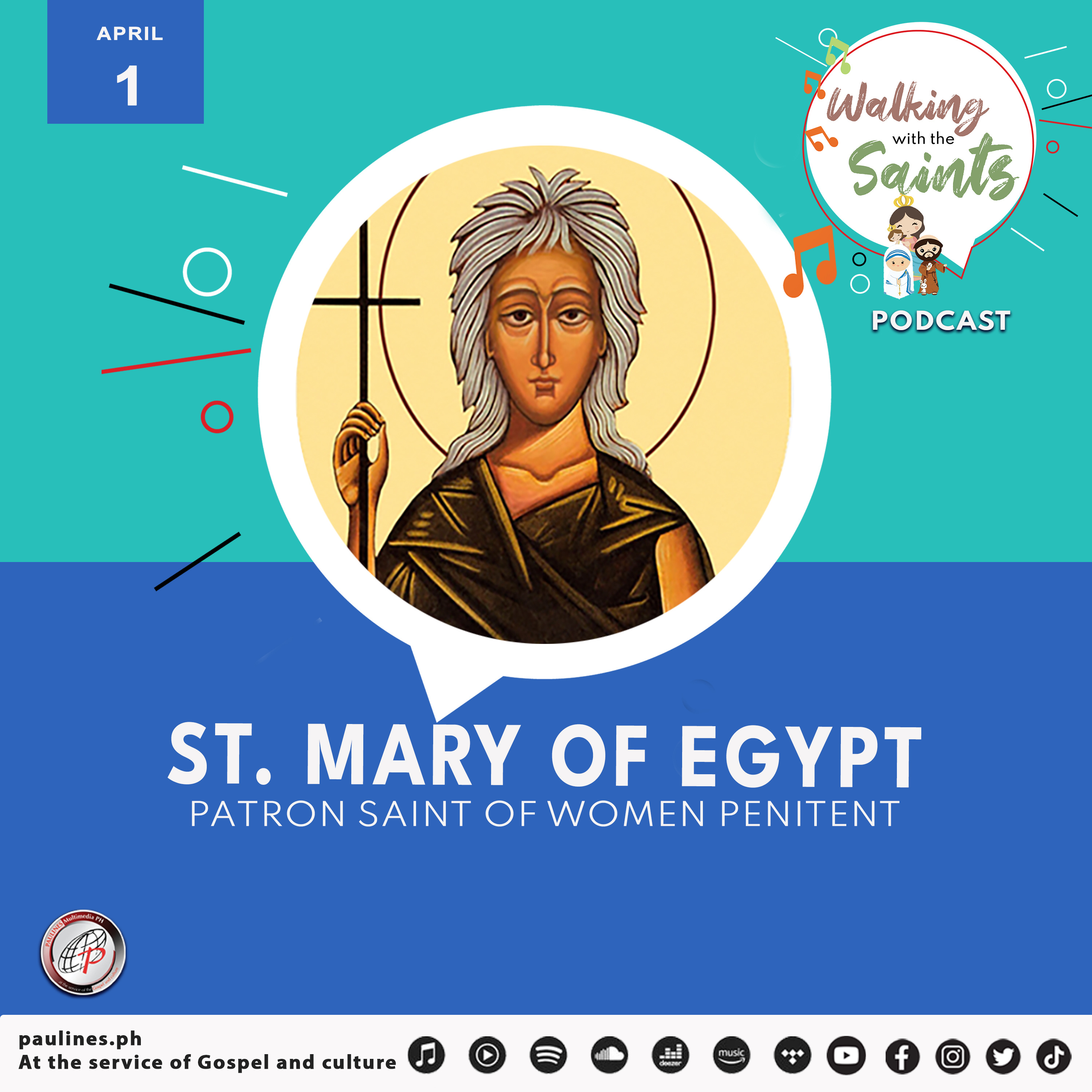 Walking with the Saints Podcast | Feast of St. Mary Of Egypt, Patron Saint Of Women Penitent l April 1 episode artwork