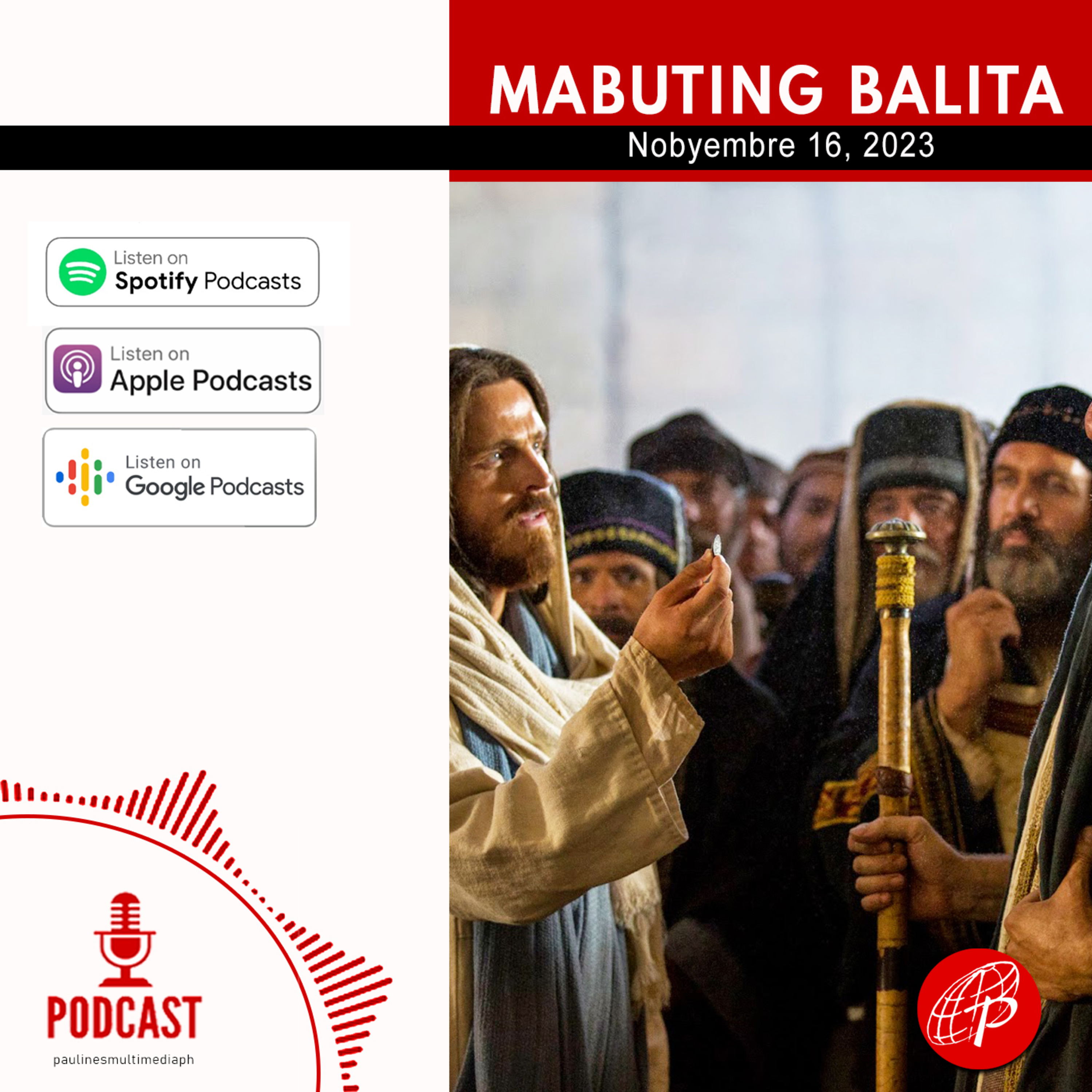 Mabuting Balita l Nobyembre 16, 2023 – Huwebes l Ika-32 na Linggo sa Karaniwang Panahon episode artwork