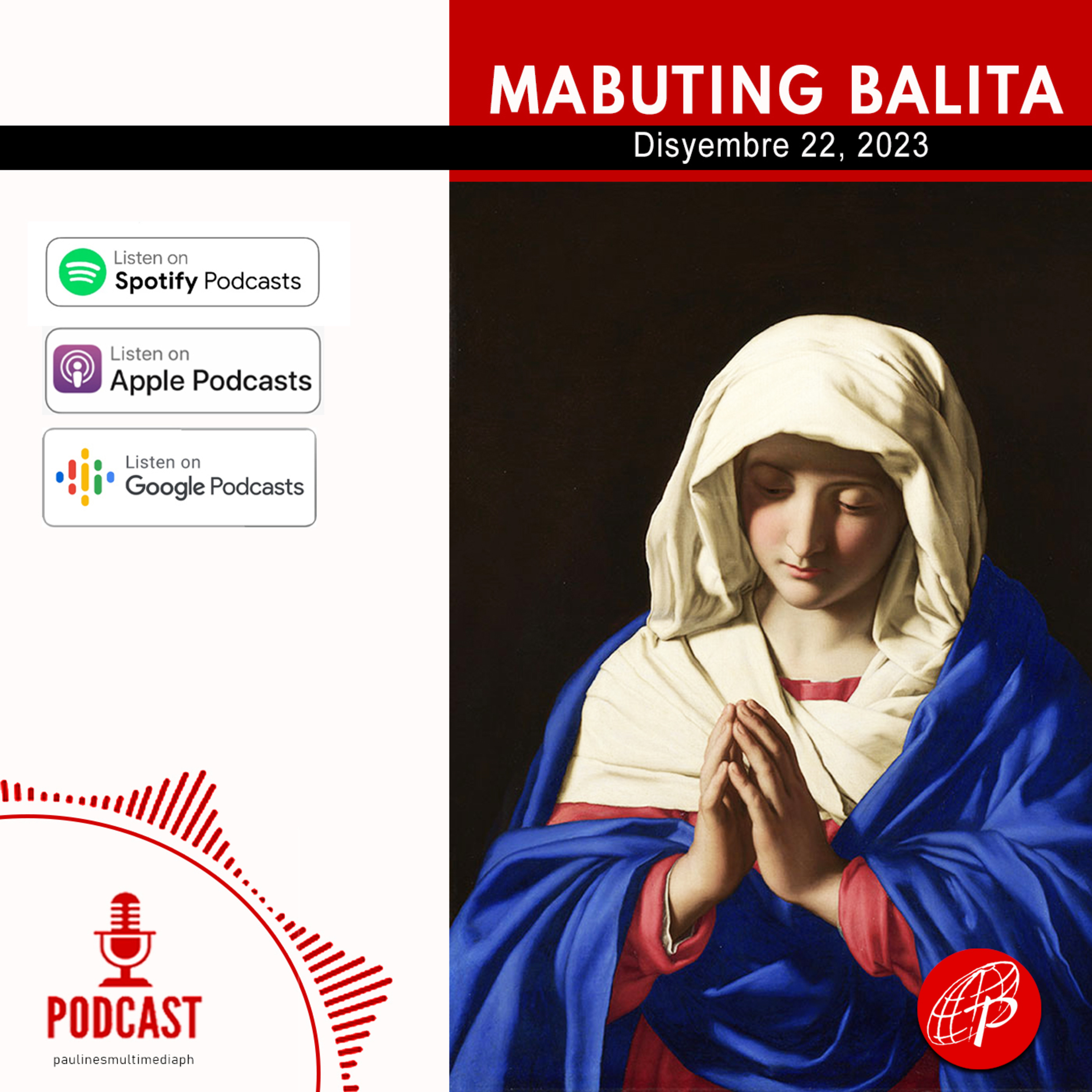 Mabuting Balita l Disyembre 22, 2023 – Biyernes l Huling Linggo ng Adbiyento episode artwork