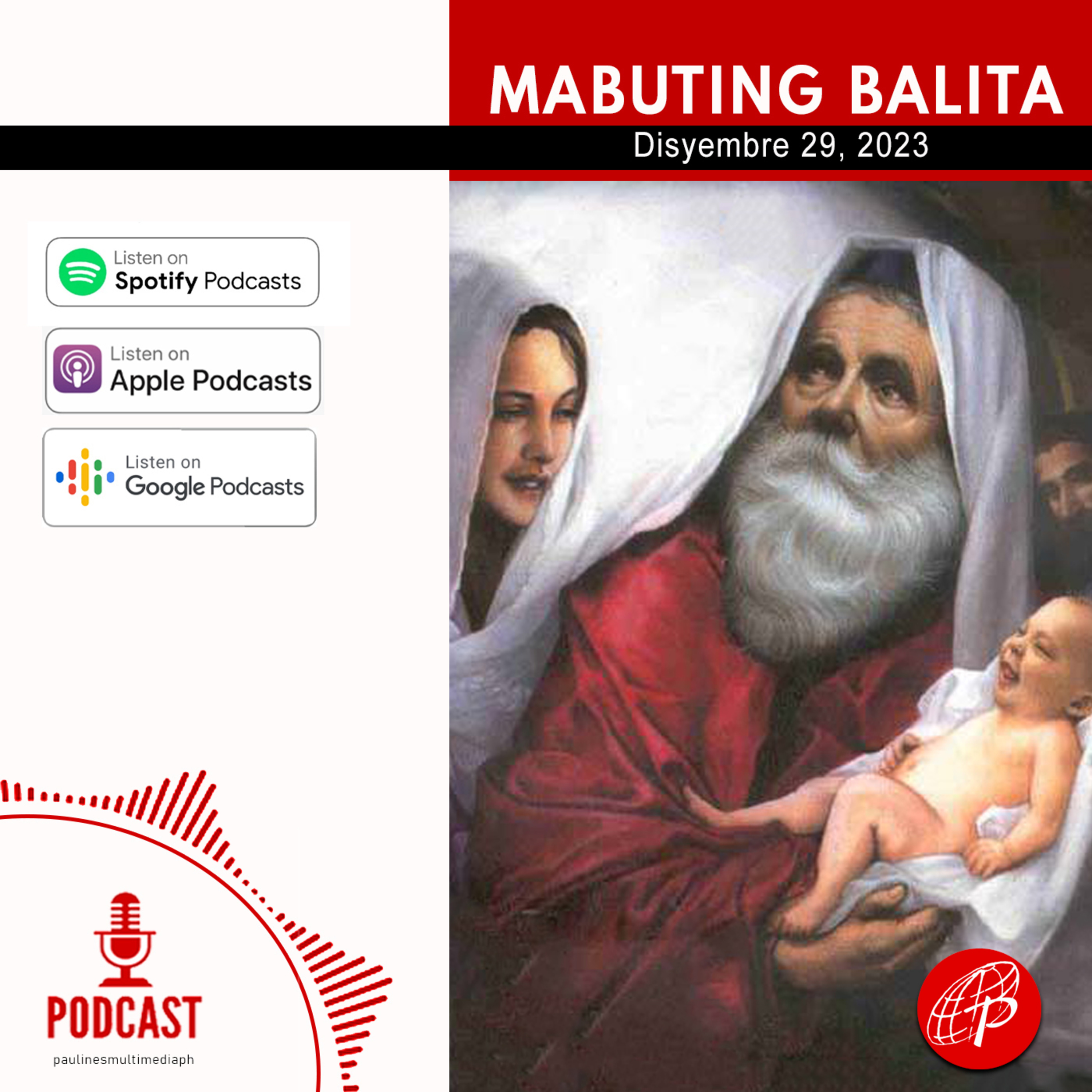 Mabuting Balita l Disyembre 29, 2023 - – Biyernes l Ika-5 Araw sa Pagdiriwang ng Pasko	 episode artwork
