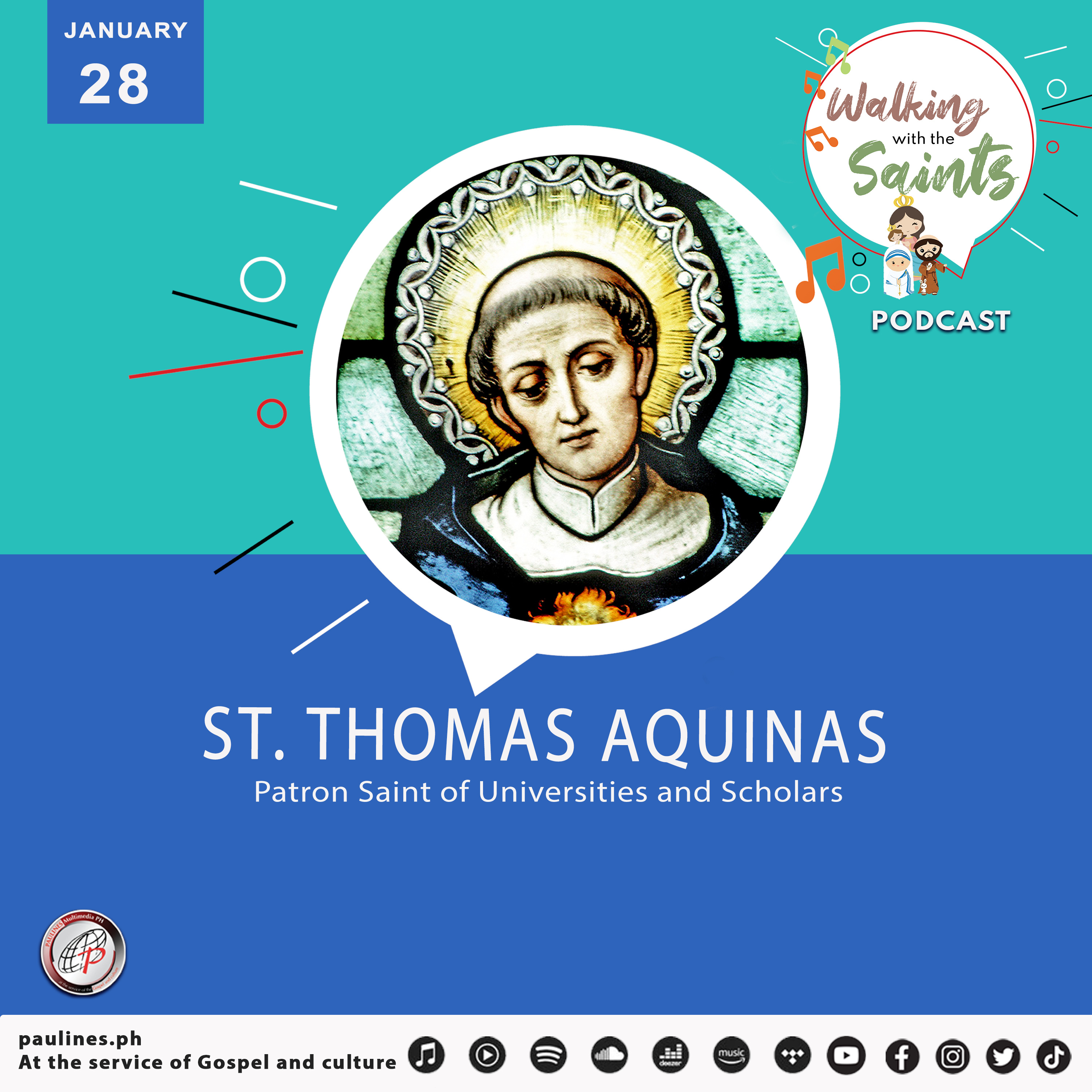 Walking with the Saints l Feast of St. Thomas Aquinas, The Angelic Doctor, Patron Saint of Universities and Scholars l January 28 episode artwork