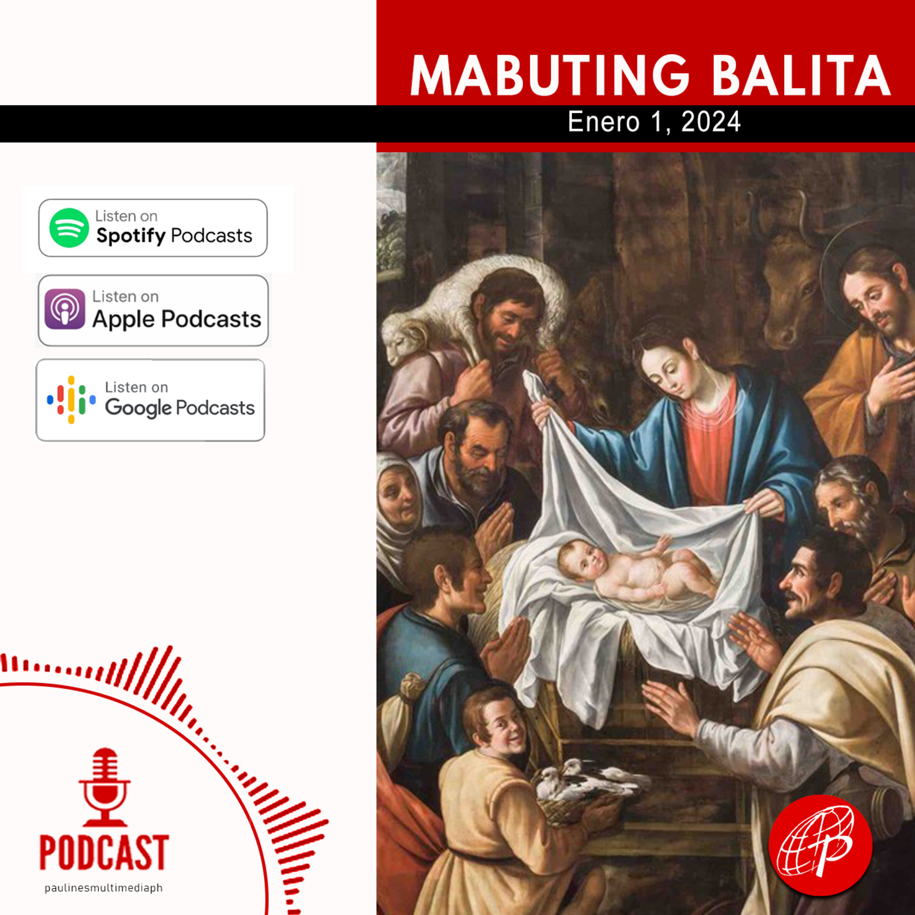  Mabuting Balita l Enero 1, 2024 – Lunes l Dakilang Kapistahan ni Maria, Ina ng Diyo's episode artwork