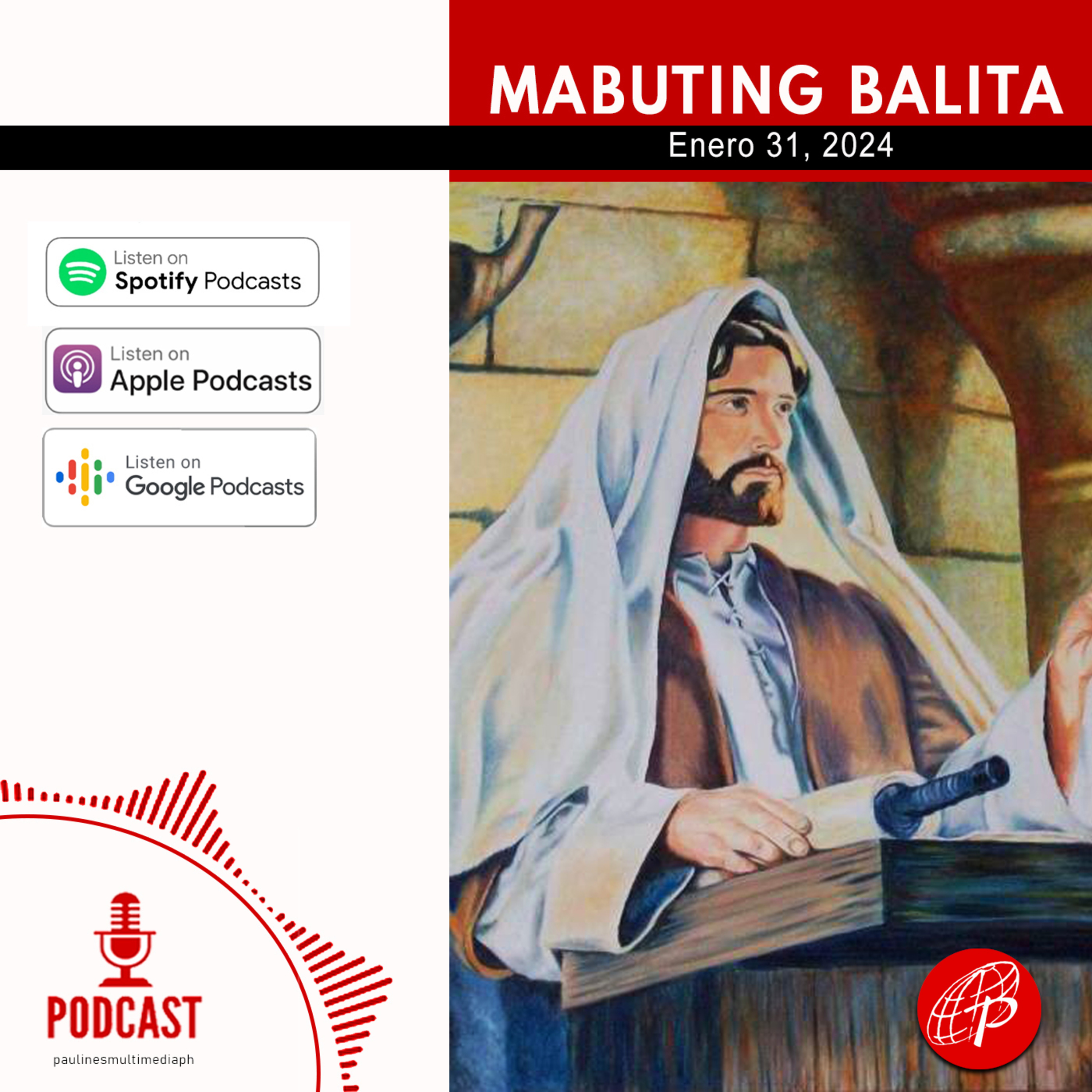 Mabuting Balita l Enero 31, 2024 - – Miyerkules l Ikaapat na Linggo ng Karaniwang Panahon   episode artwork
