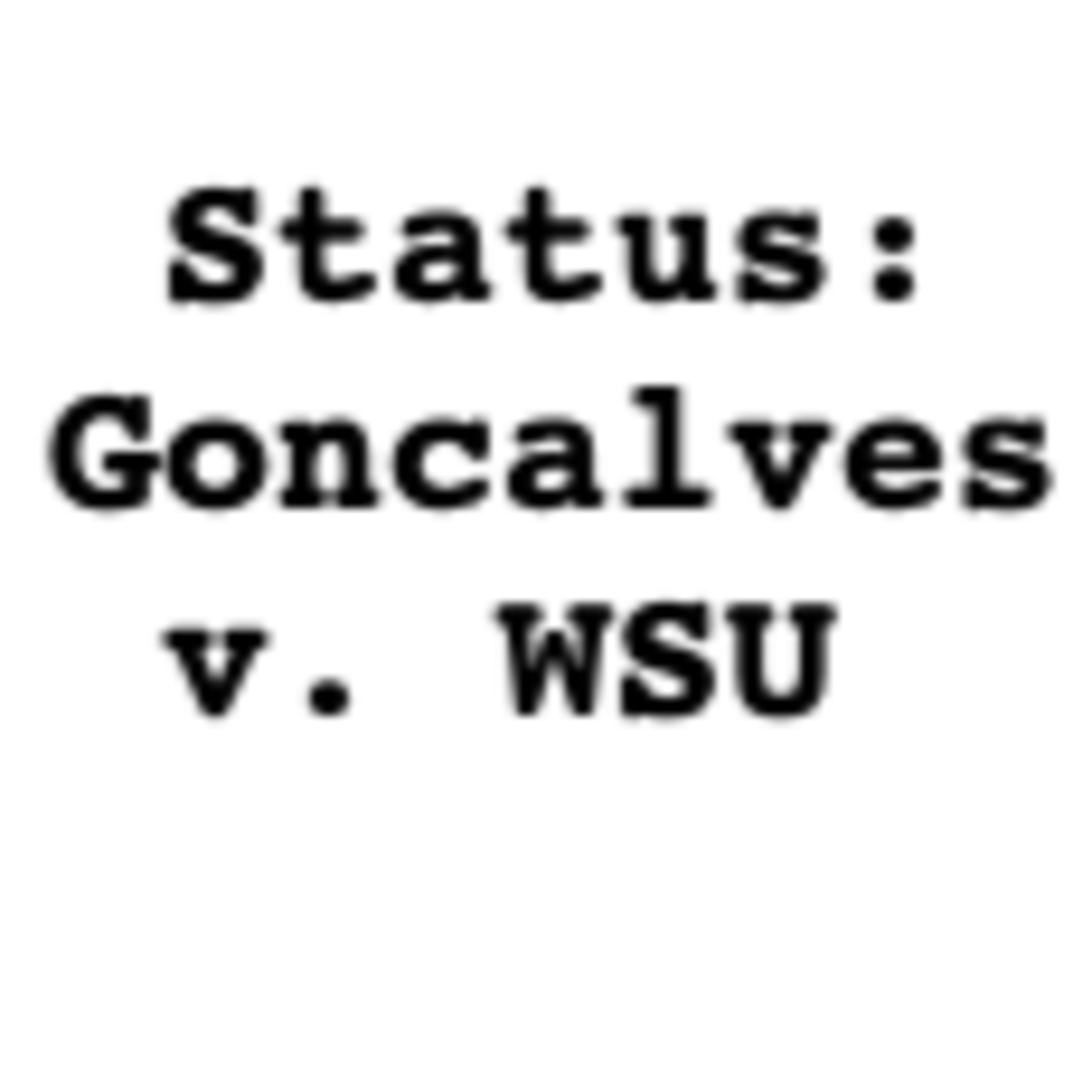 Status of any Hearings/Rulings in Goncalves et al v Washington State Univ. episode artwork