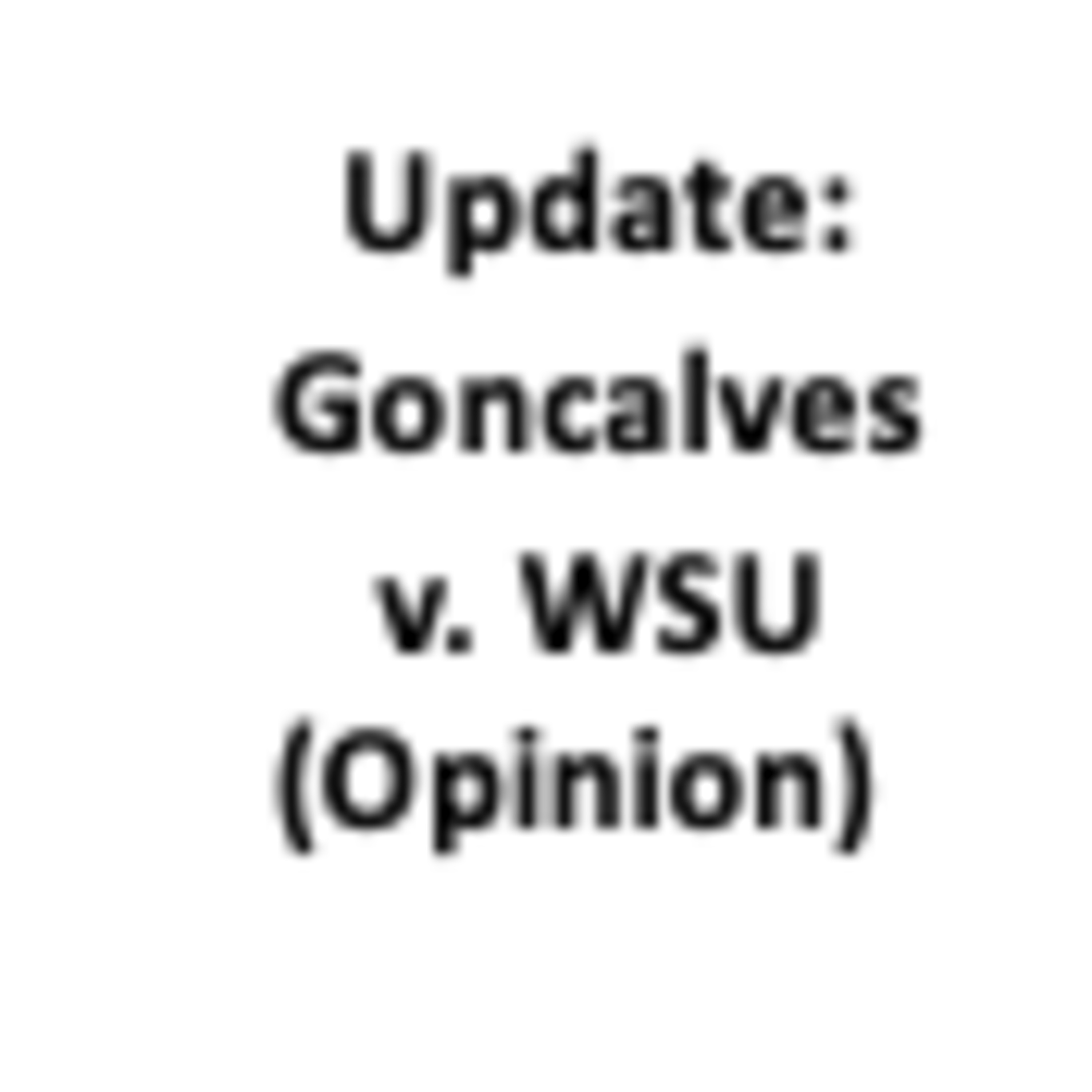 Up-to-the-Minute Status, Goncalves et al v. WSU (Opinion) episode artwork