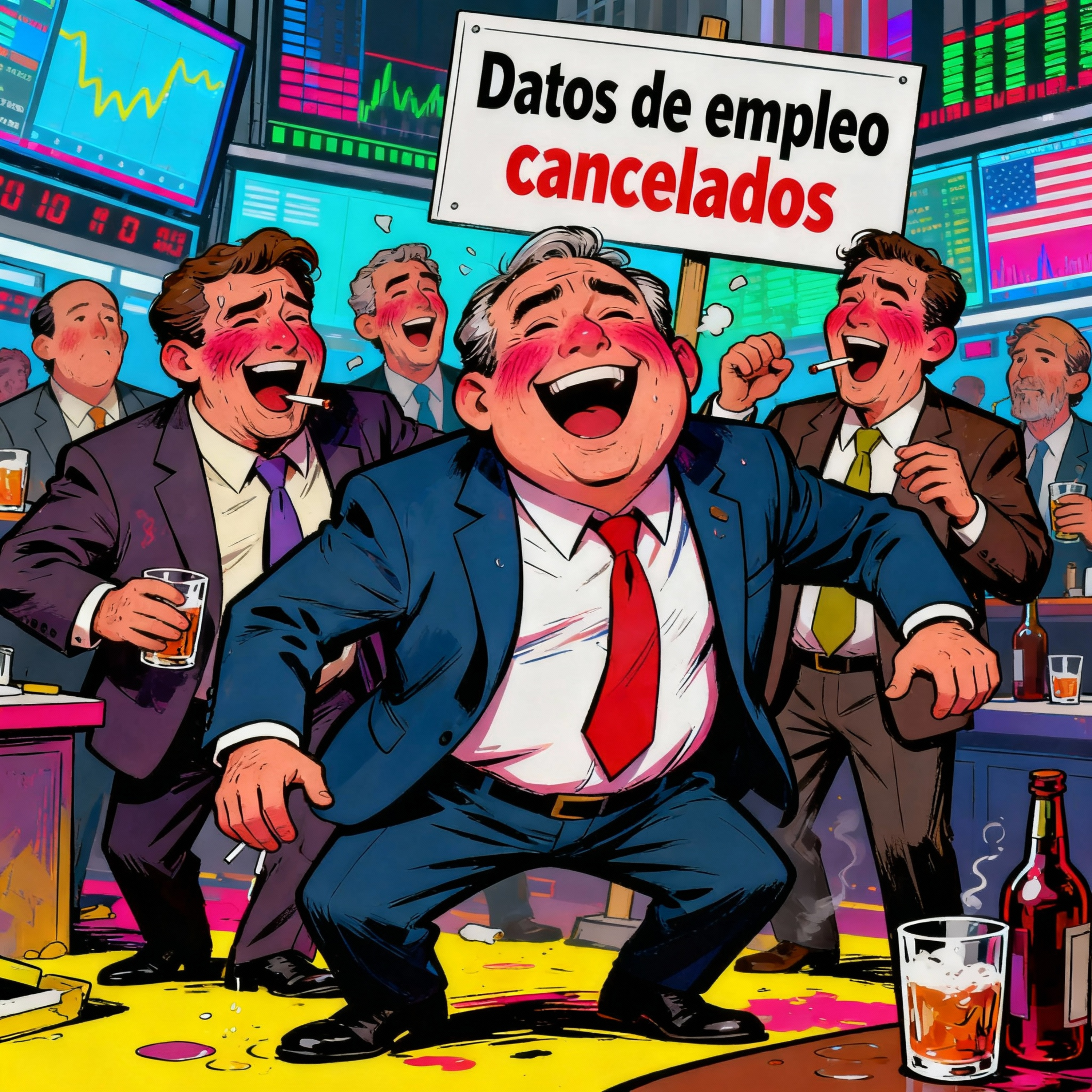 Money Talks - Wall Street Eufórico celebrando la suspensión de los datos de empleo, cae la industria India, la libra en apuros, Euro próxima moneda mundial?