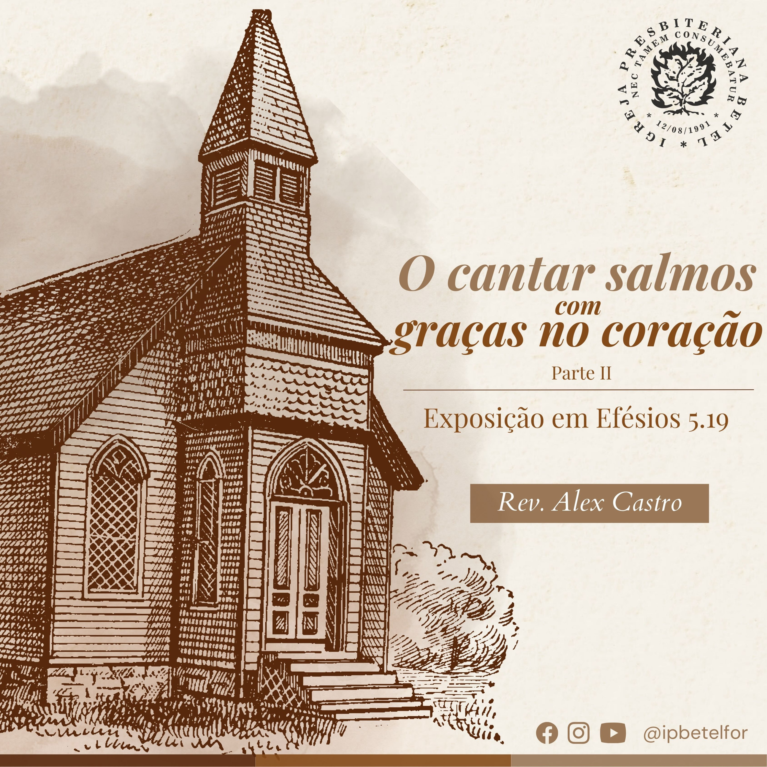 O cantar salmos com graças no coração - Parte II - Exposição em Efésios 5.19 | Rev. Alex Castro episode artwork