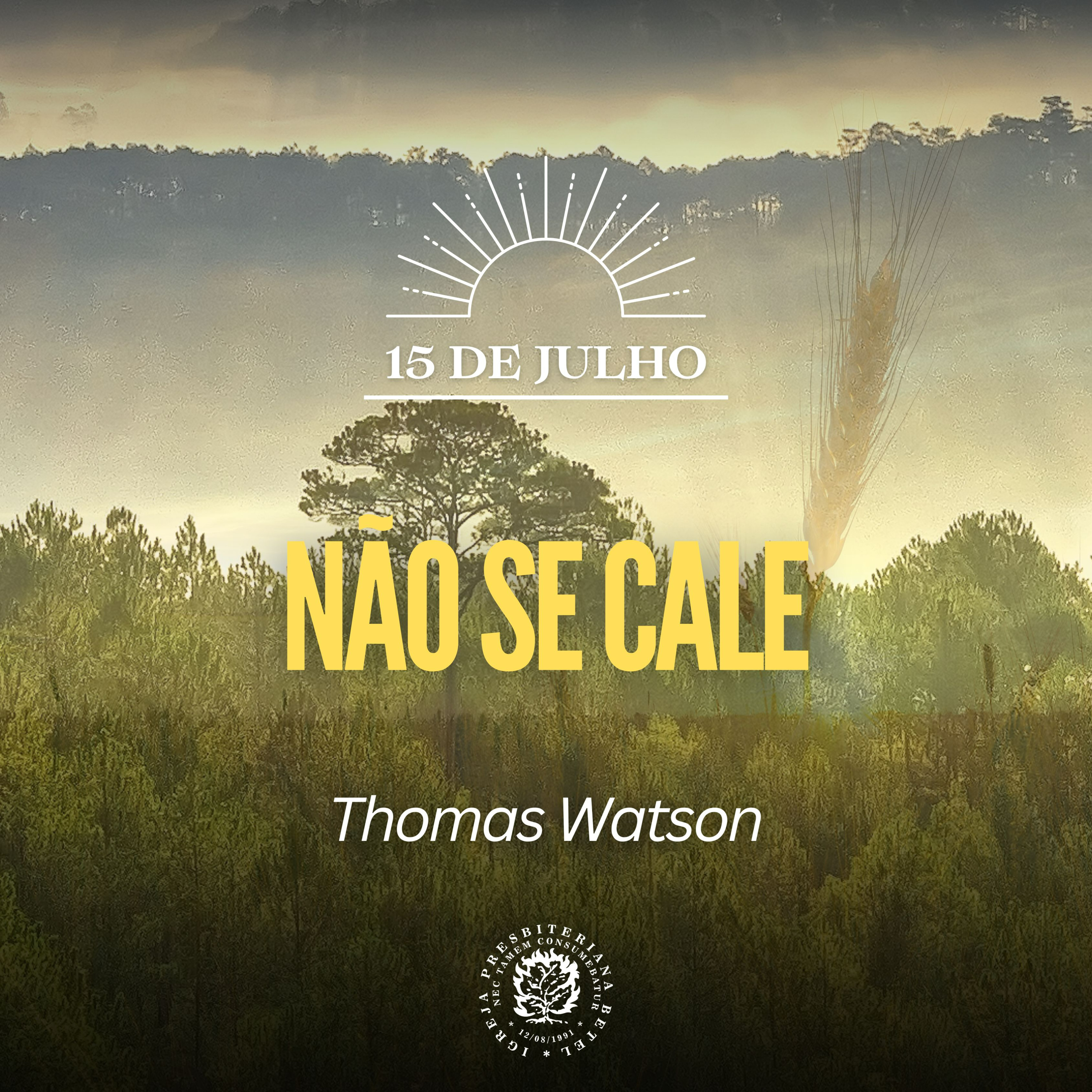 15 de Julho - Não se cale | Thomas Watson | Devocional Diário  episode artwork