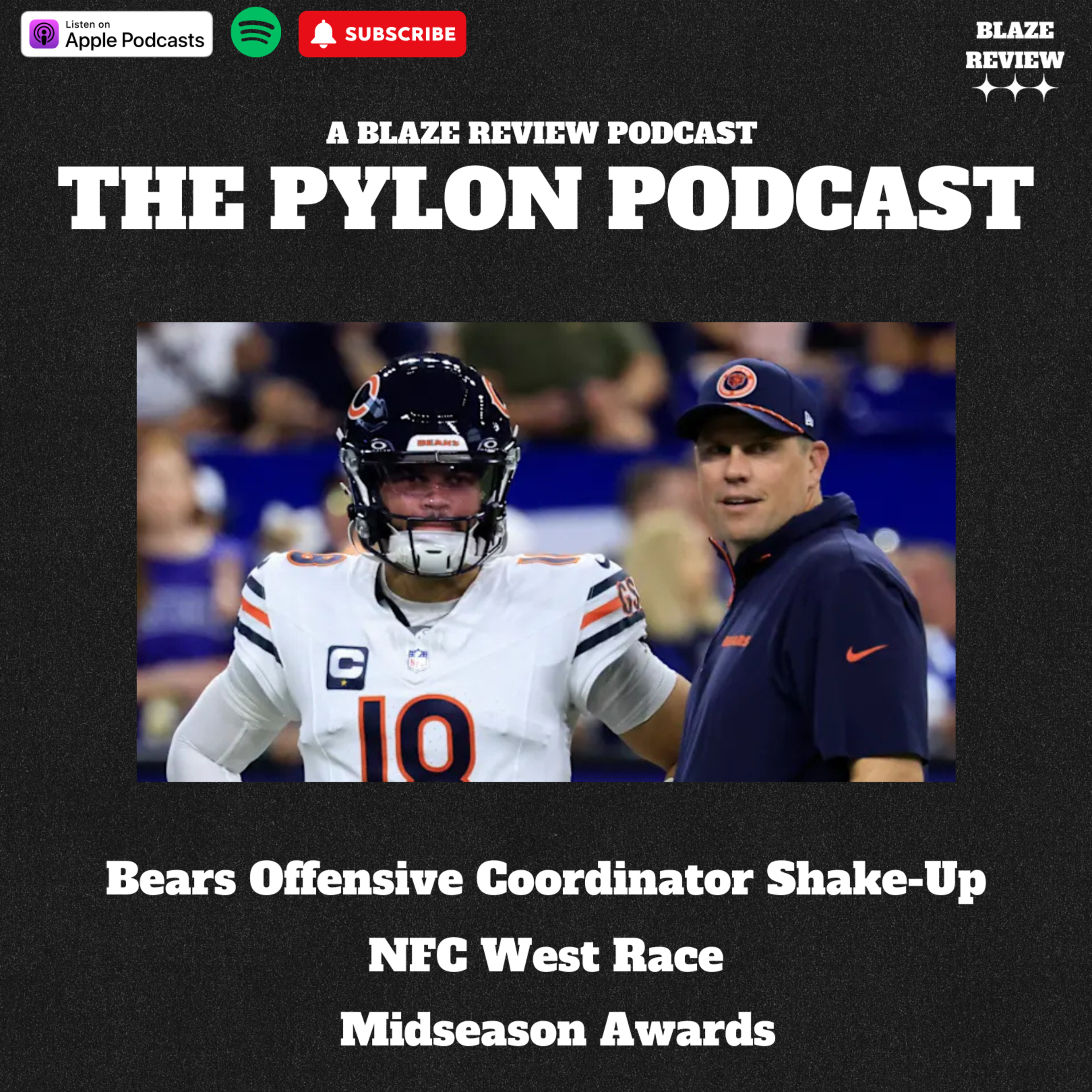 Pylon Podcast- Bears Offensive Coordinator Shake-Up, NFC West Race, Midseason Awards episode artwork