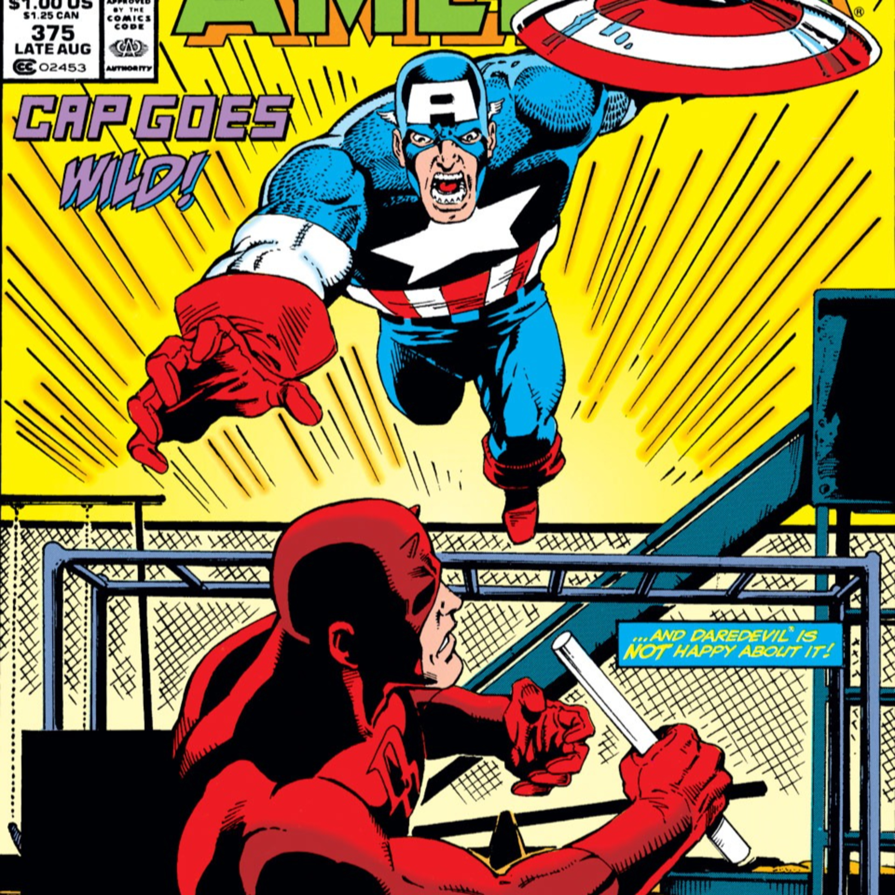 #183: Streets of Poison Part 4 (1990) Captain America #375 by Mark Gruenwald / Ron Lim