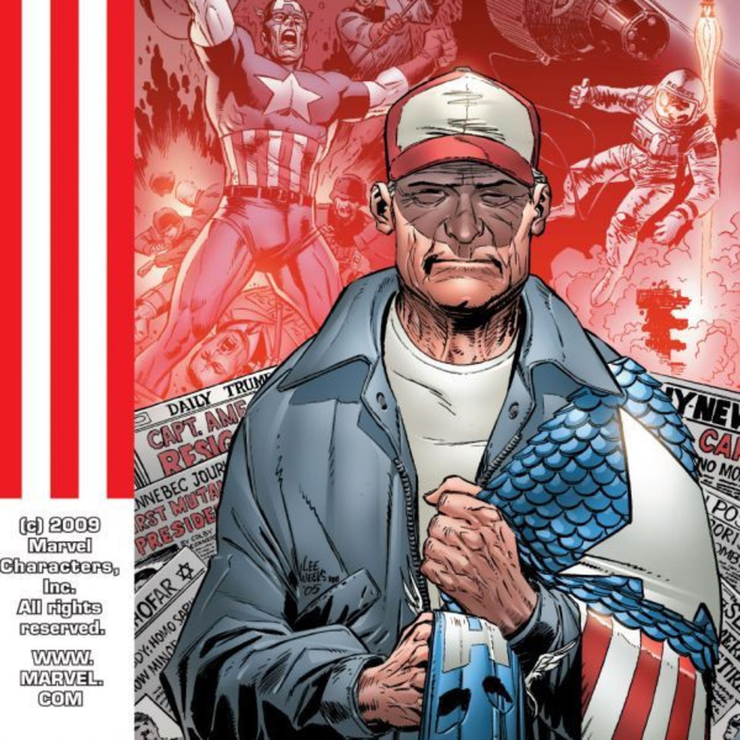 #190: Old Man Cap in House of M! Cap Vol 5 #10 (2005) Ed Brubaker / Lee Weeks
