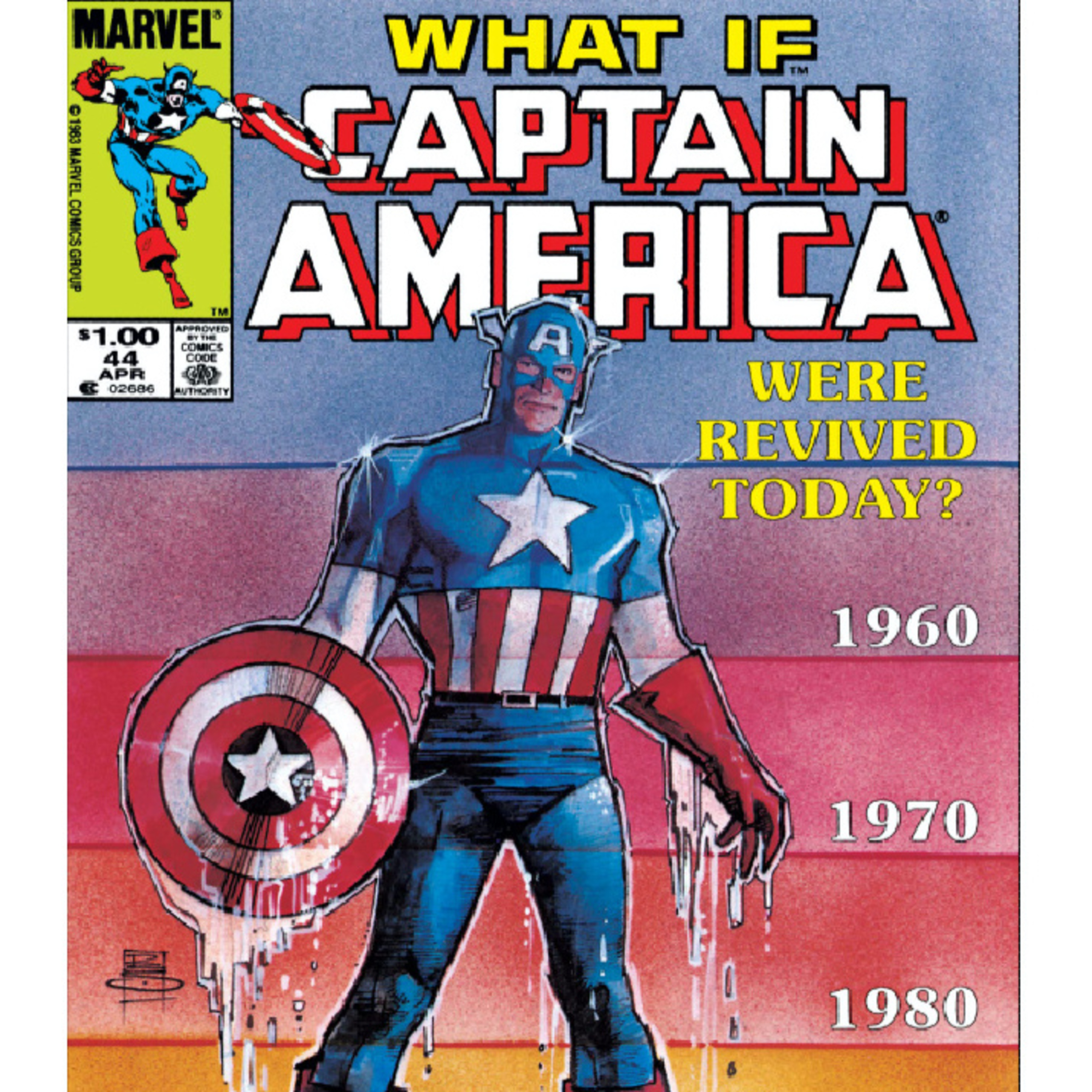 #193: What If Cap Were Revived Today? (1984) What If? #44 by Peter Gillis / Sal Buscema