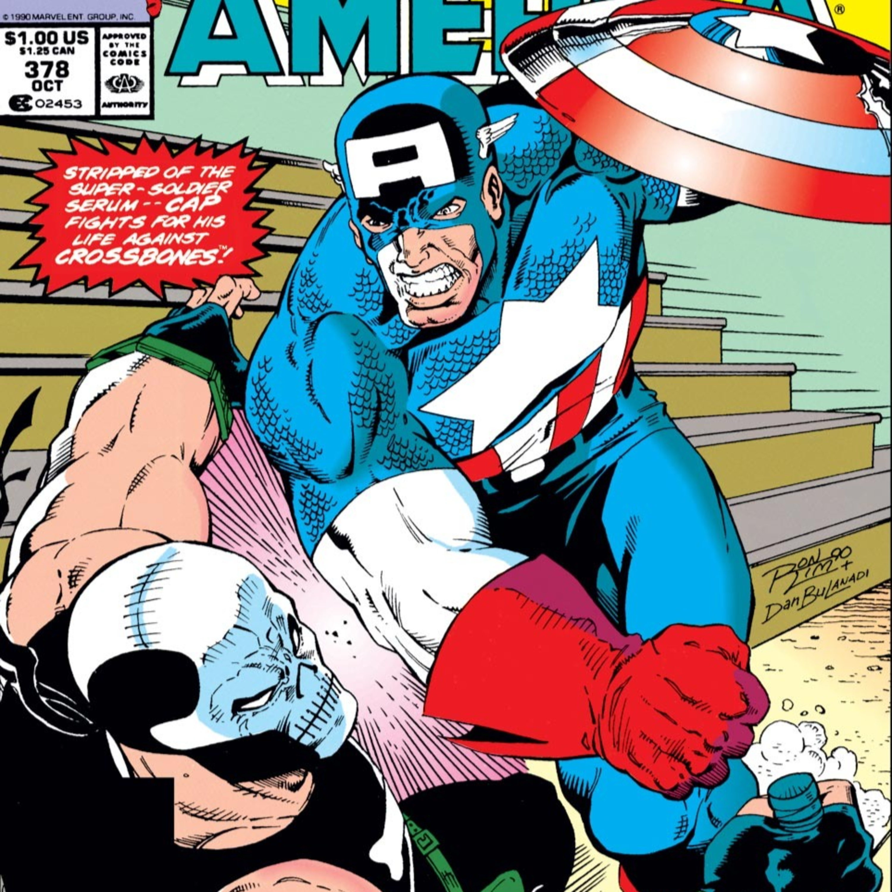 #196: Streets of Poison Part 7 (1990) Captain America #378 by Mark Gruenwald / Ron Lim