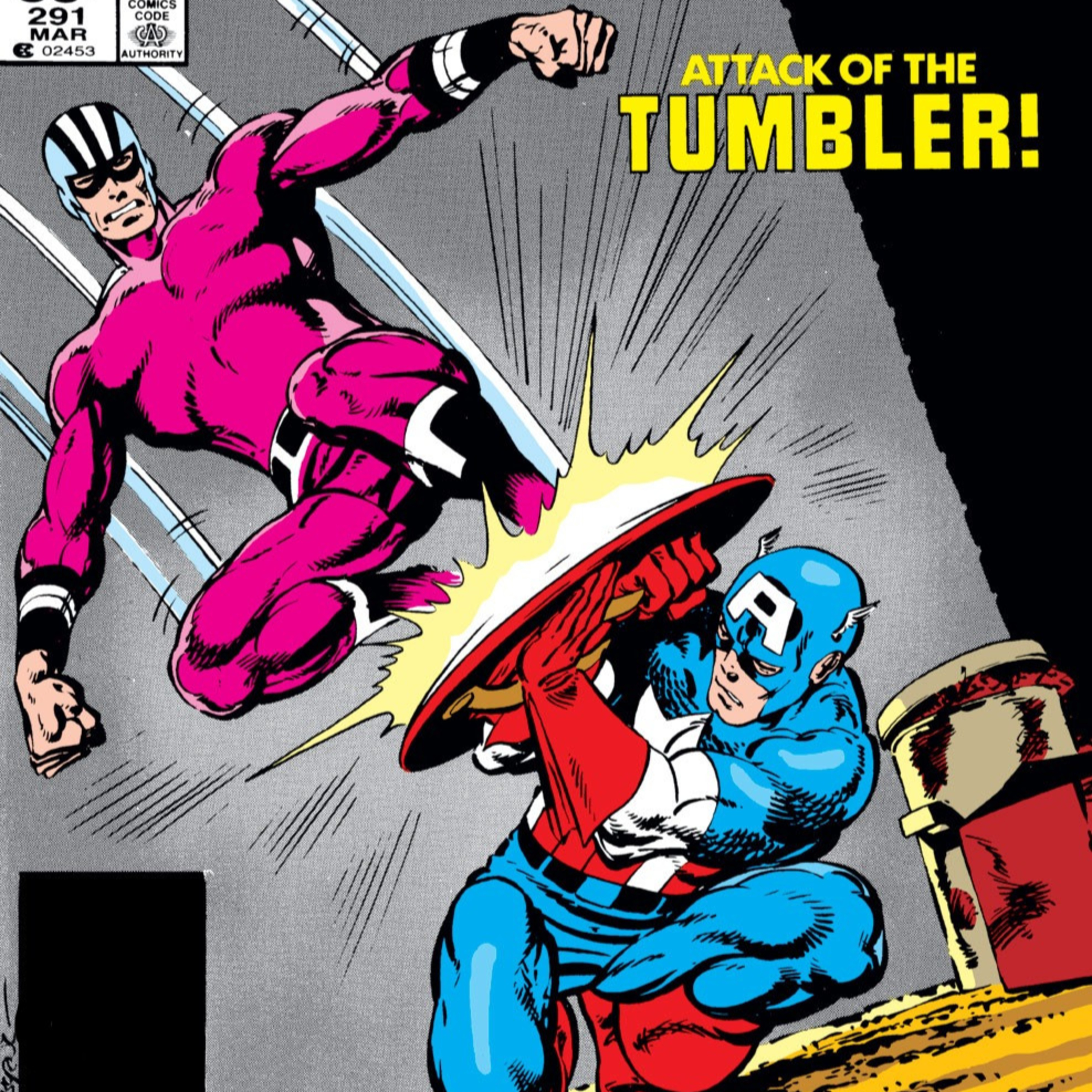 #266: Attack of the Tumbler with Grant Baugh (1984) Captain America #291 by Bill Mantlo / Herb Trimpe