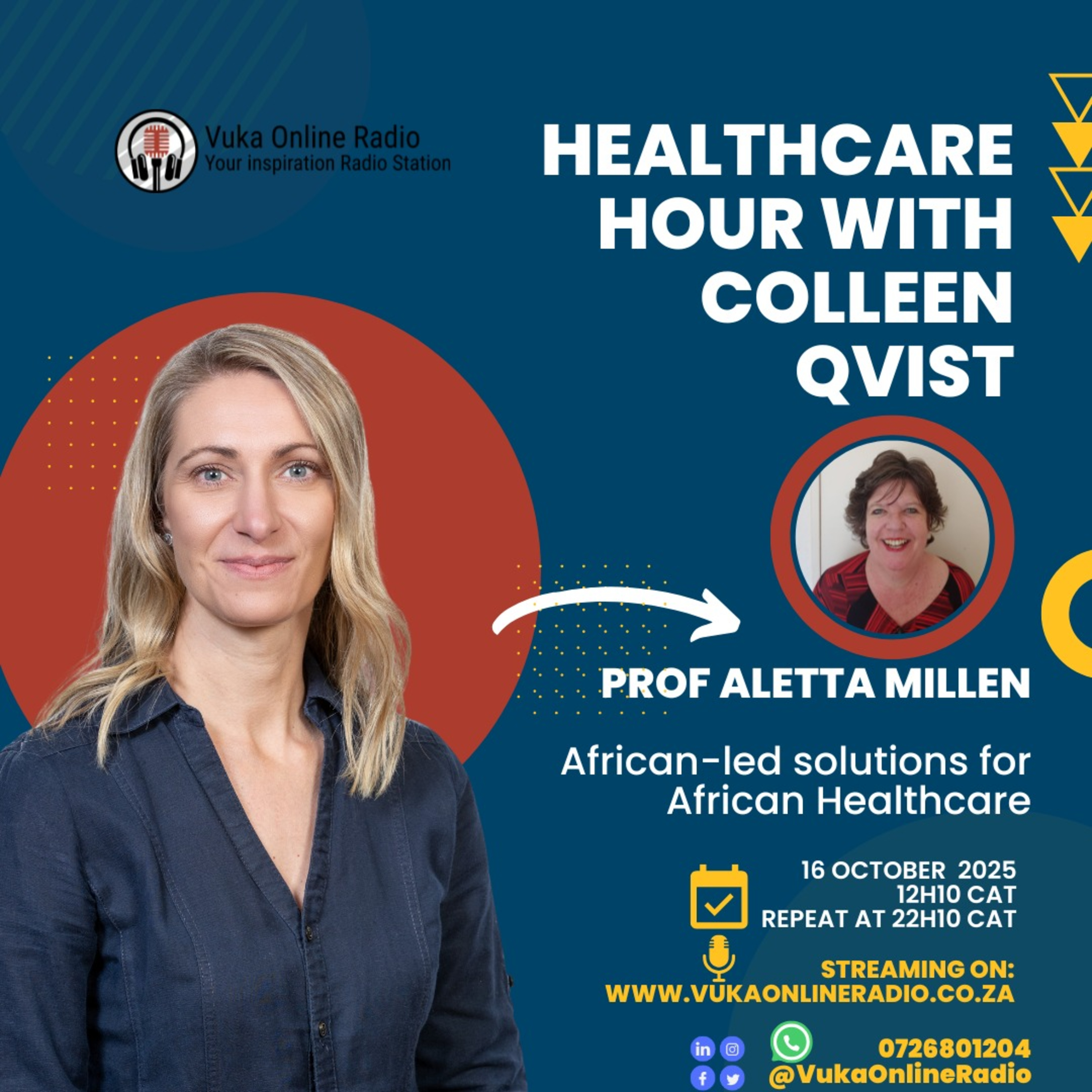 161025-Health Care Hour with Colleen Qvist - Prof Millen