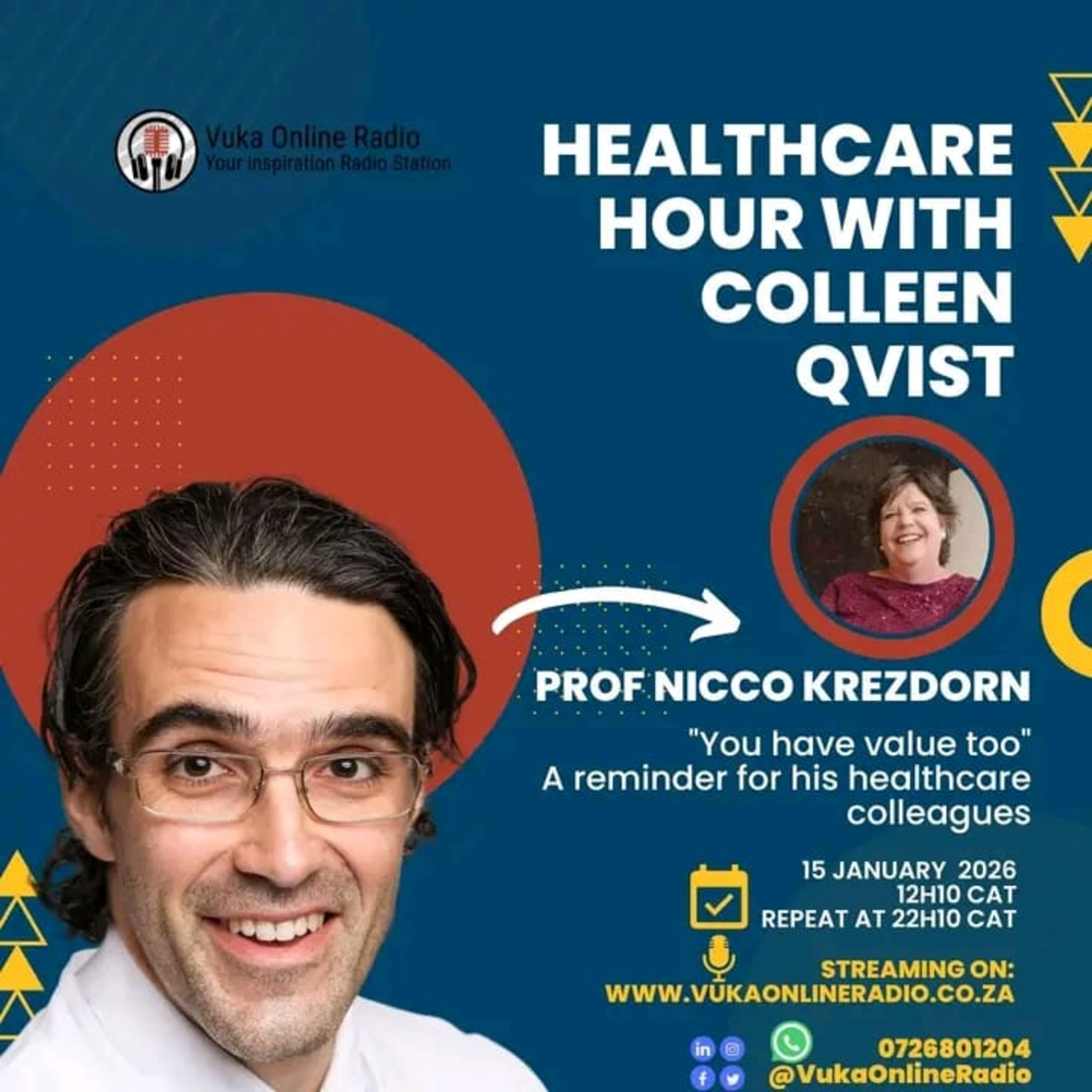 150126-Health Care Hour with Colleen Qvist- Prof Nicco Krezdorn