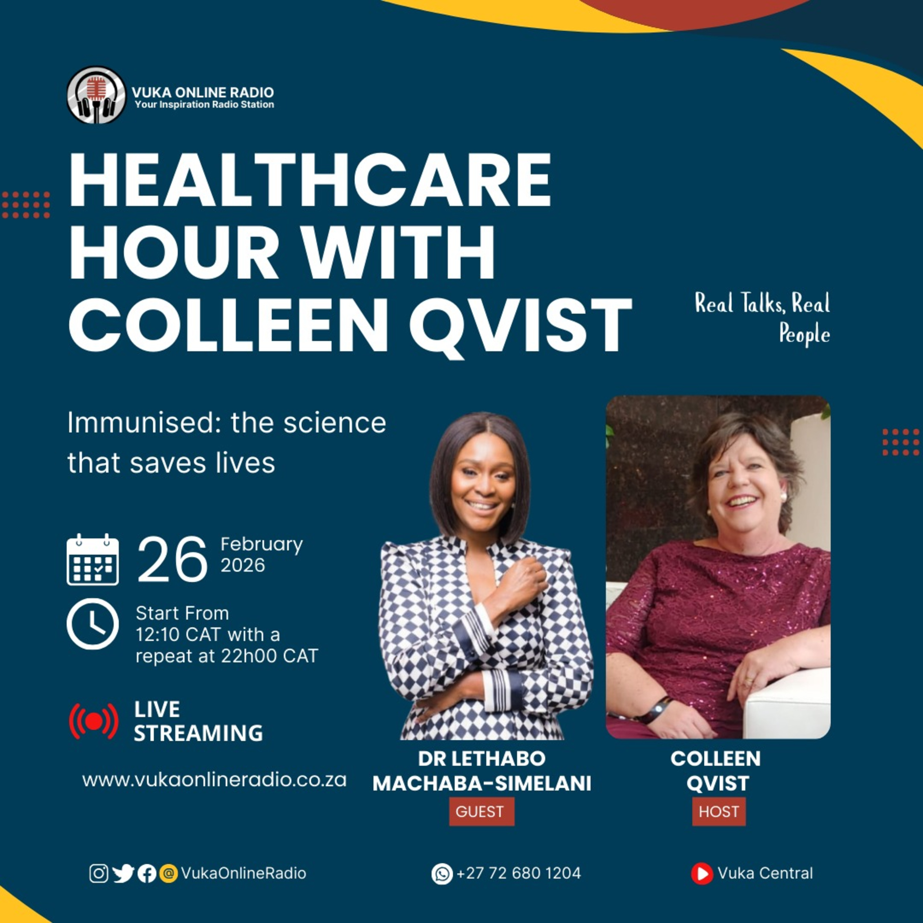 260226-Health Care Hour with Colleen Qvist and Dr Lethabo Machaba-Simelani Pediatrician