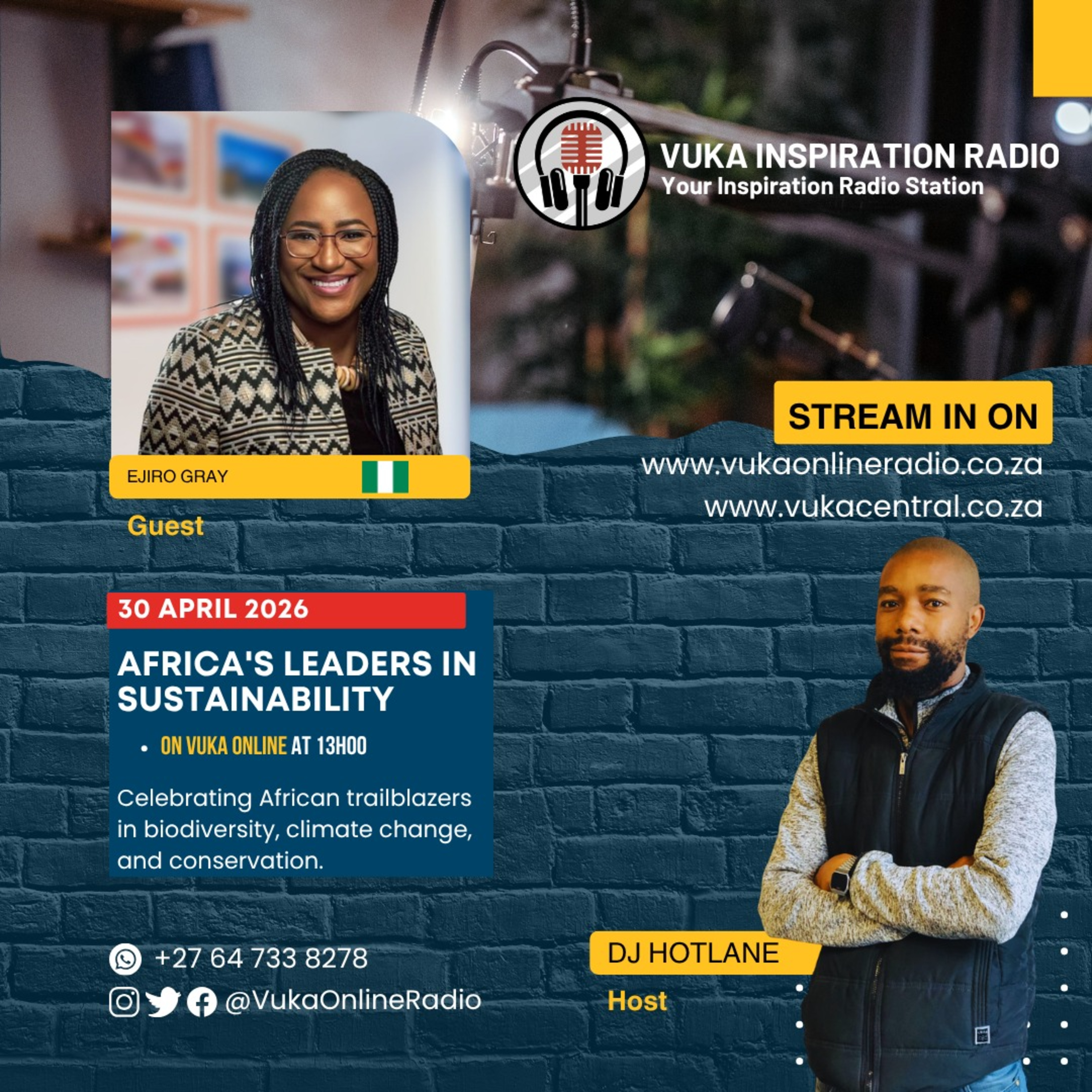300426-Lunch Hour 2 Africa Leaders Sustainability DJ Hotlane and Ejiro Gray
