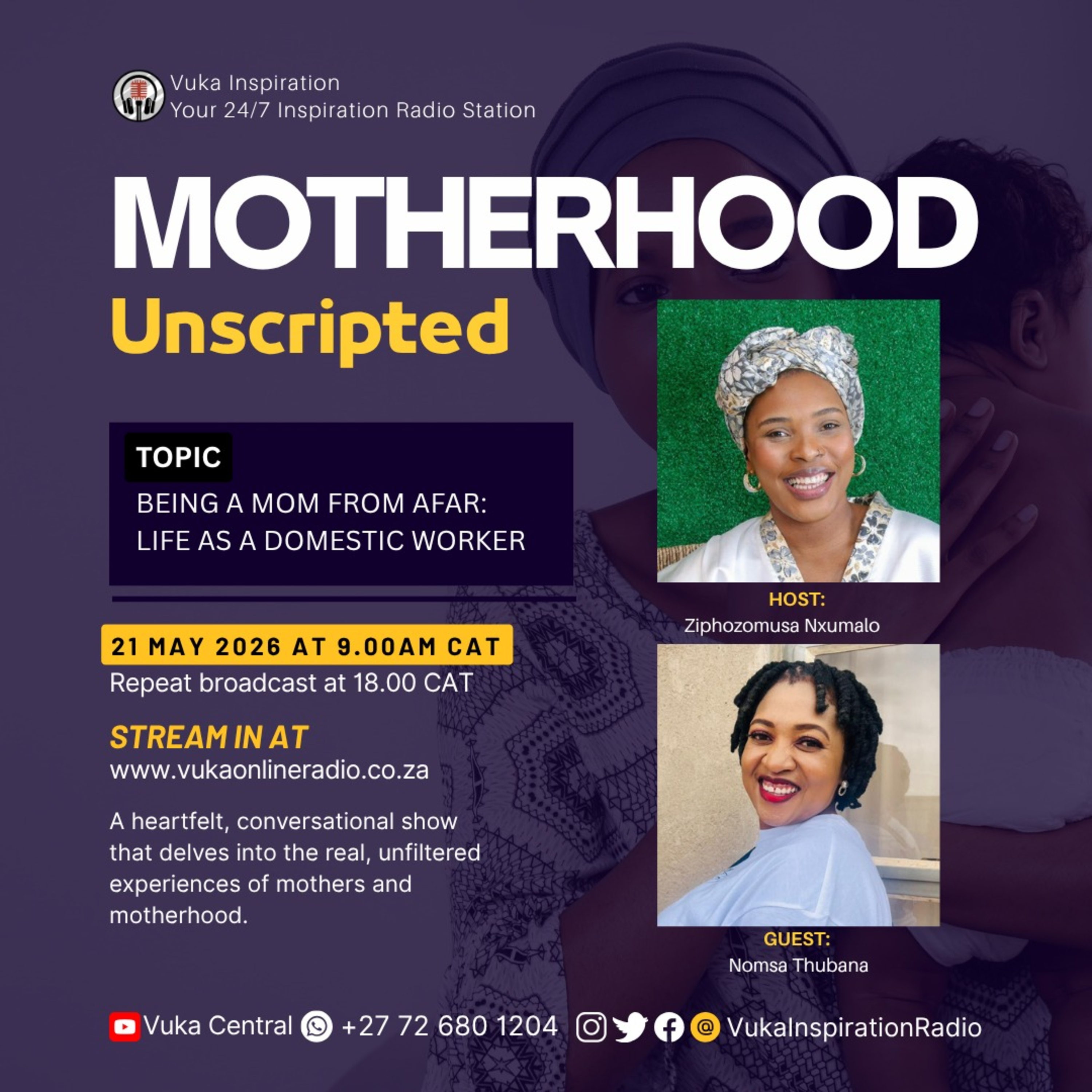 210526-Motherhood Unscripted Emotional Realities of being a mother with Nomsa Thubana