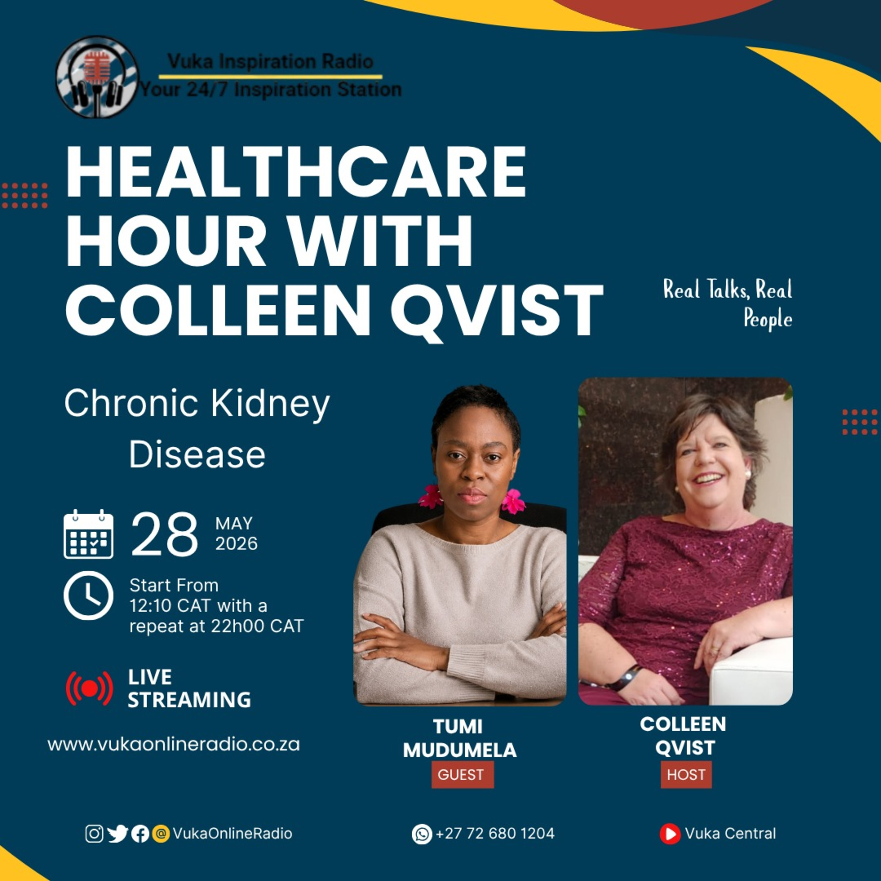 280526-Healthcare hour with Colleen Qvist and Tumi Mudumela
