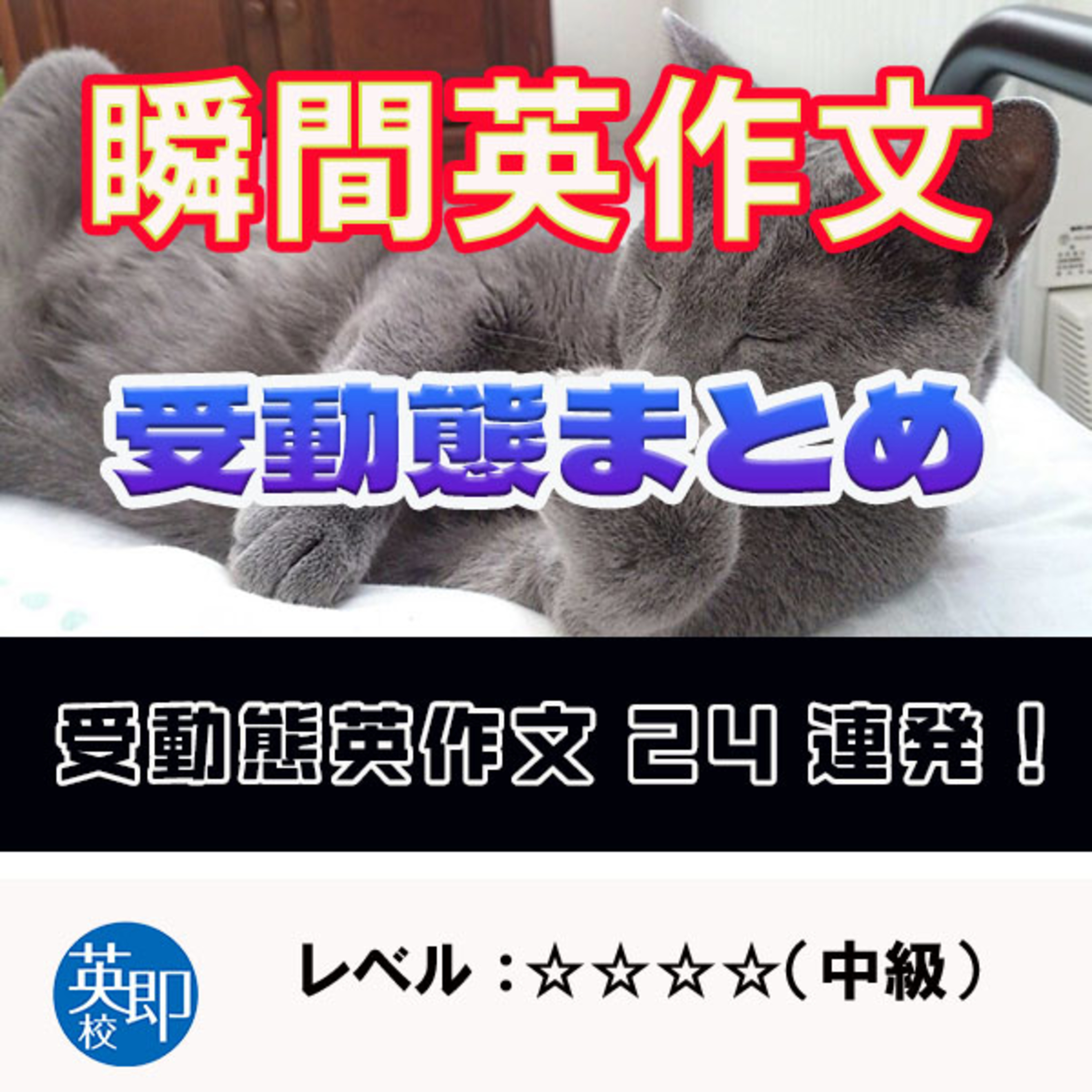 【瞬間英作文：特別編】英作文修行の旅23　受動態編 episode artwork