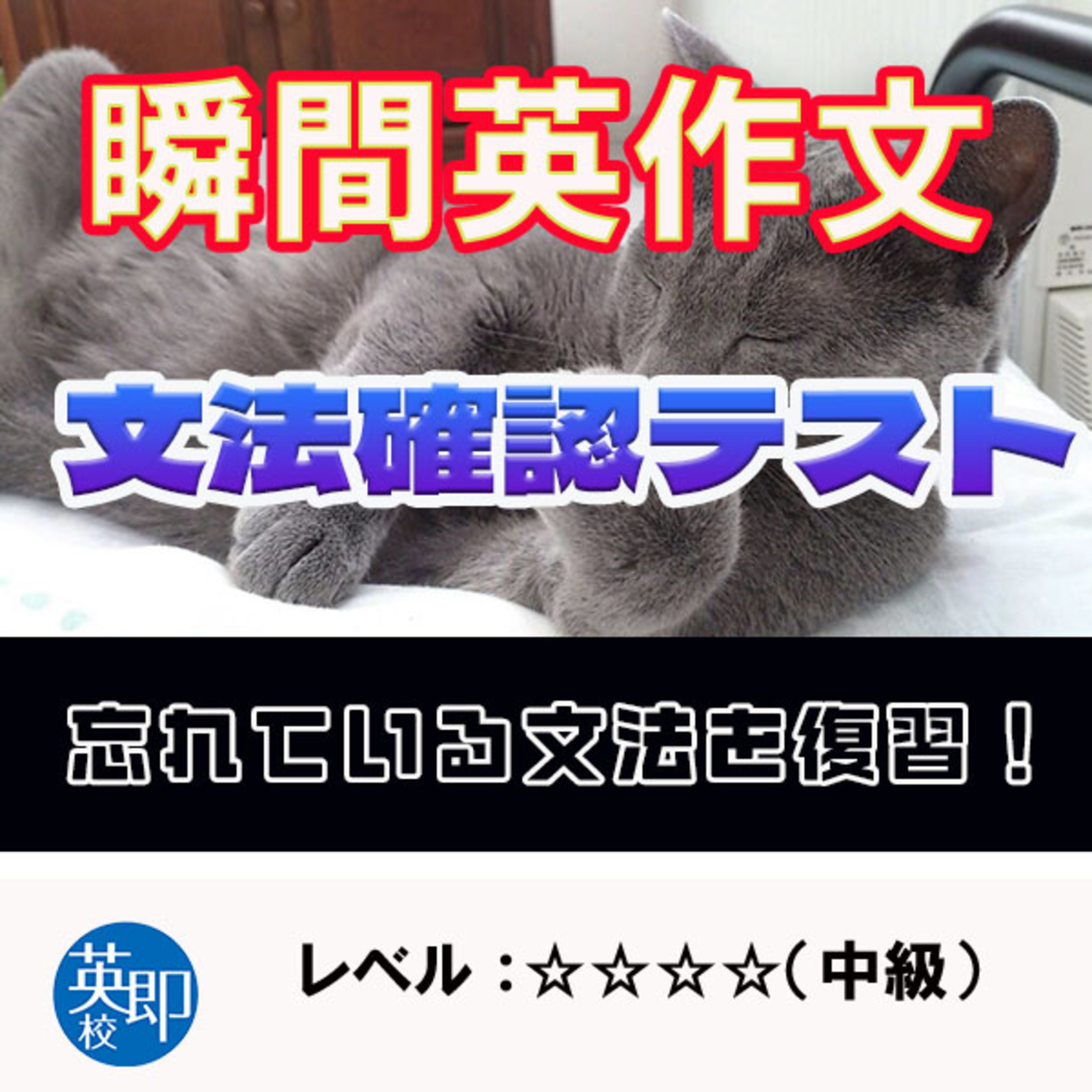 【瞬間英作文：特別編】英作文修行の旅24　文法復習テスト episode artwork