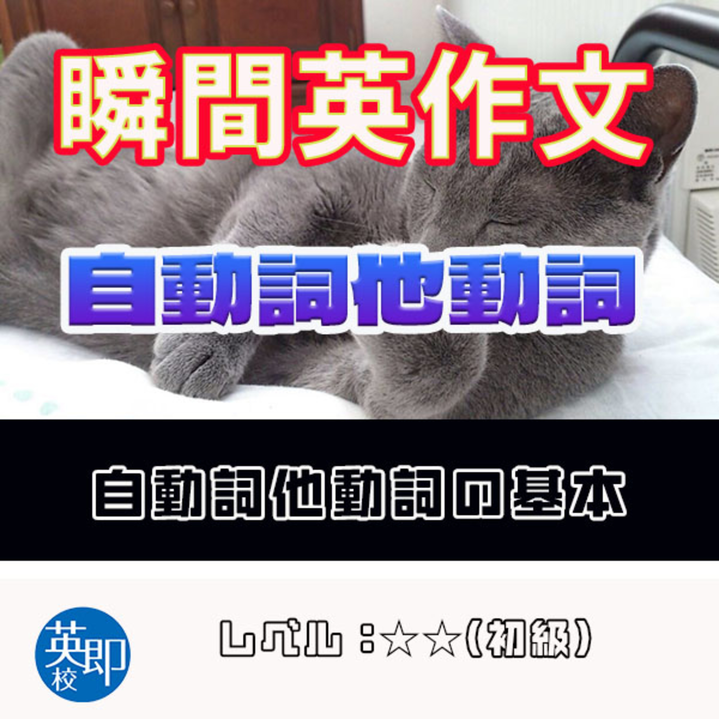 【瞬間英作文：自動詞他動詞を深く知る】これで自動詞他動詞がよくわかる！ episode artwork