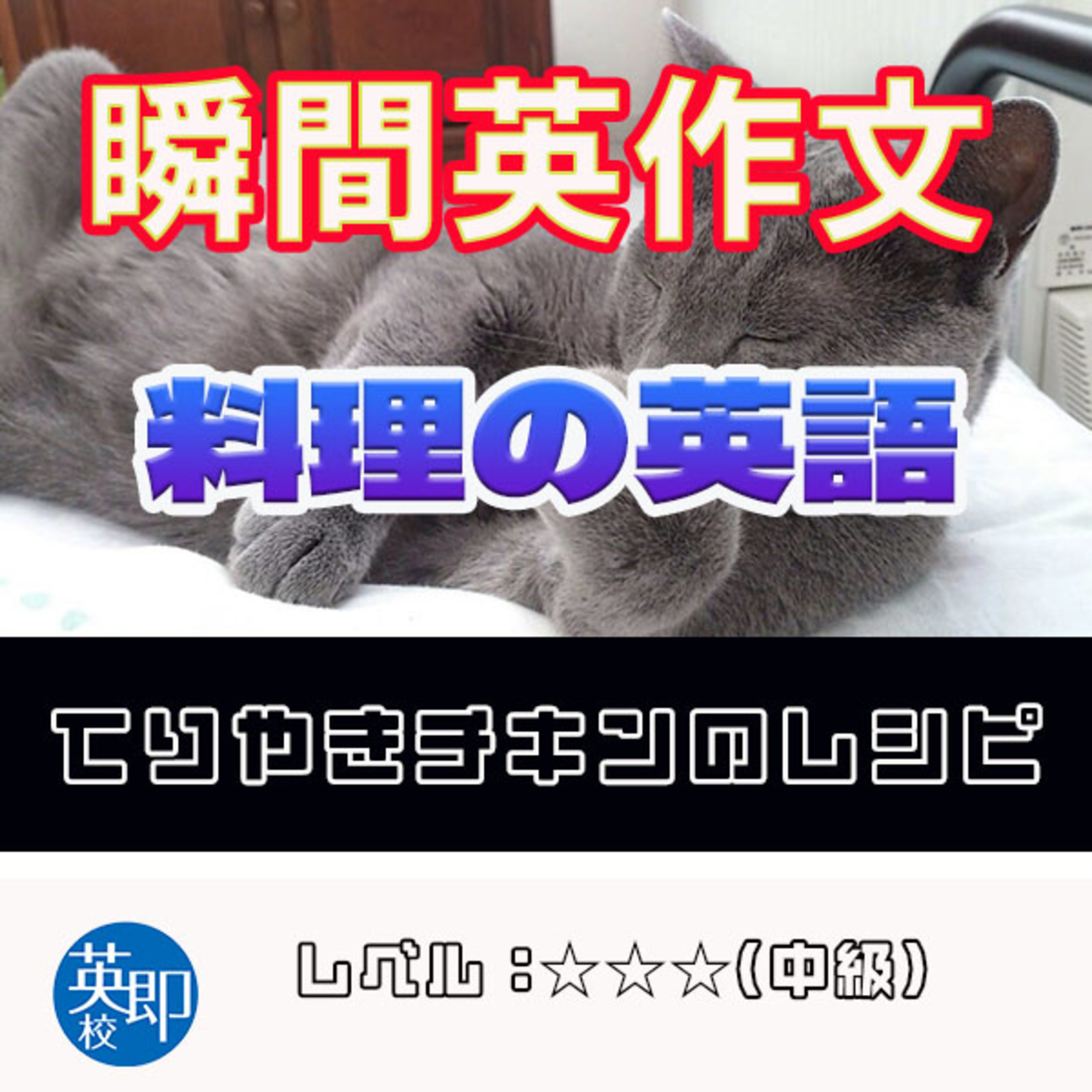 【瞬間英作文：料理の英語】てりやきチキンのレシピを英語で！ episode artwork