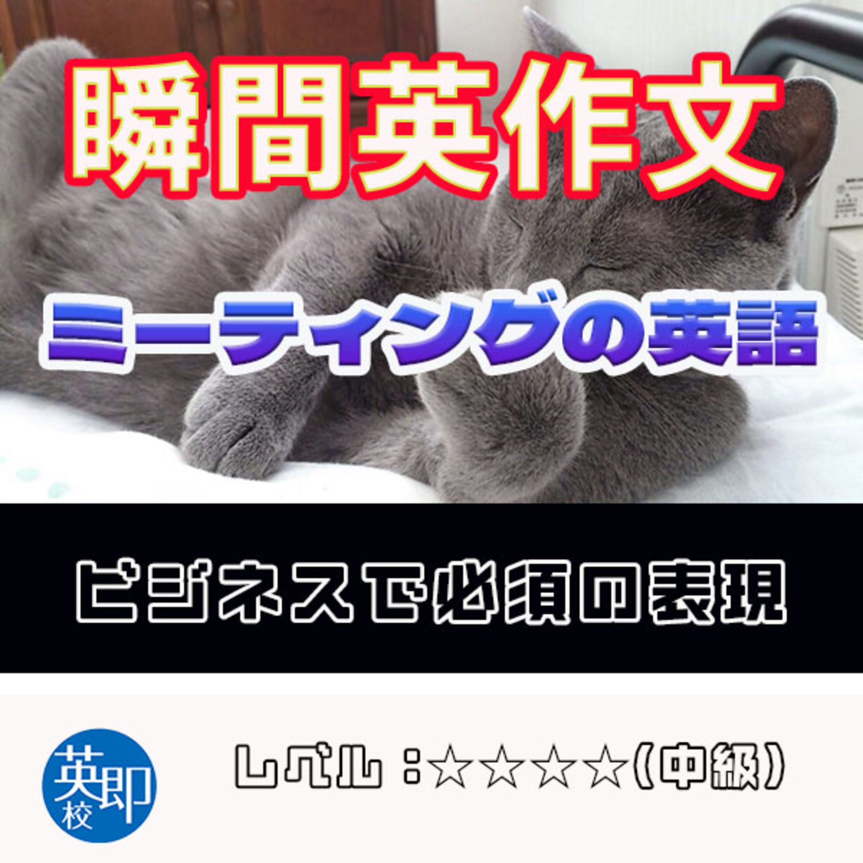 【瞬間英作文：ミーティングの英語】ミーティングで必須の表現！ episode artwork