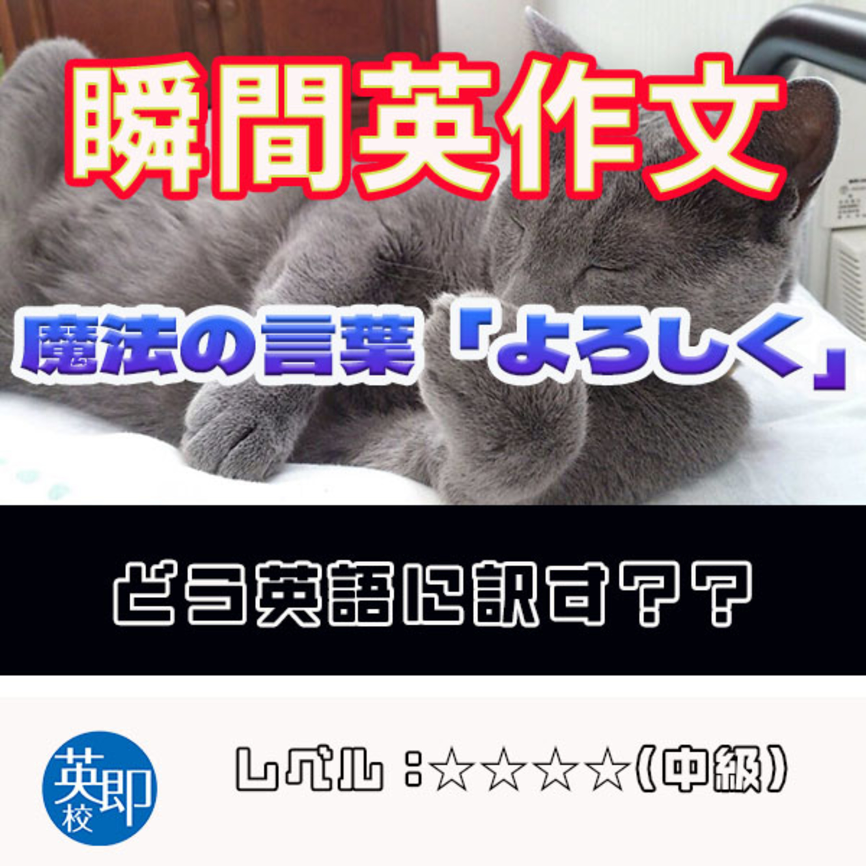 【瞬間英作文：意訳できない表現の代表例】魔法の言葉「よろしく」 episode artwork