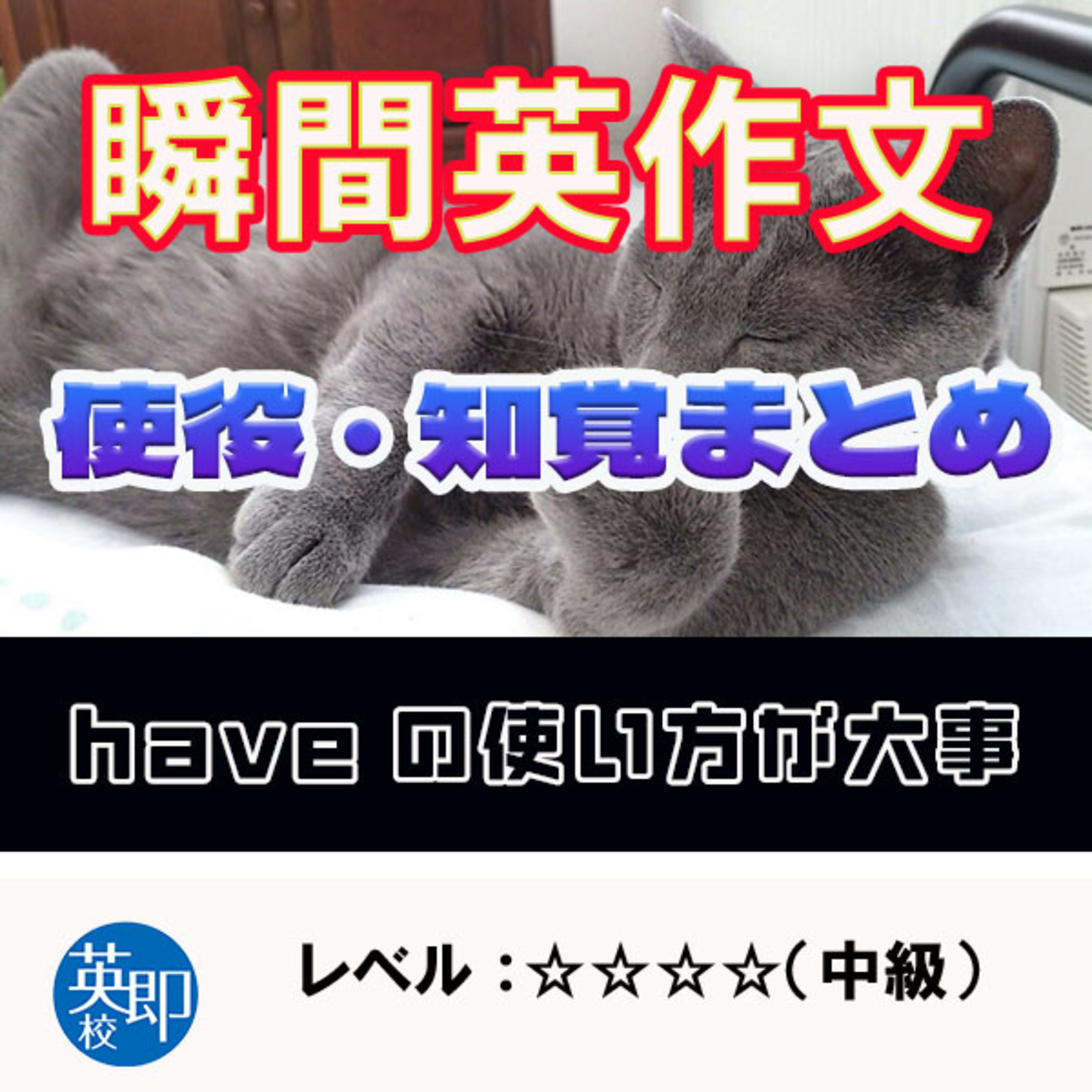 【瞬間英作文：特別編】英作文修行の旅26　使役・知覚動詞まとめ１ episode artwork