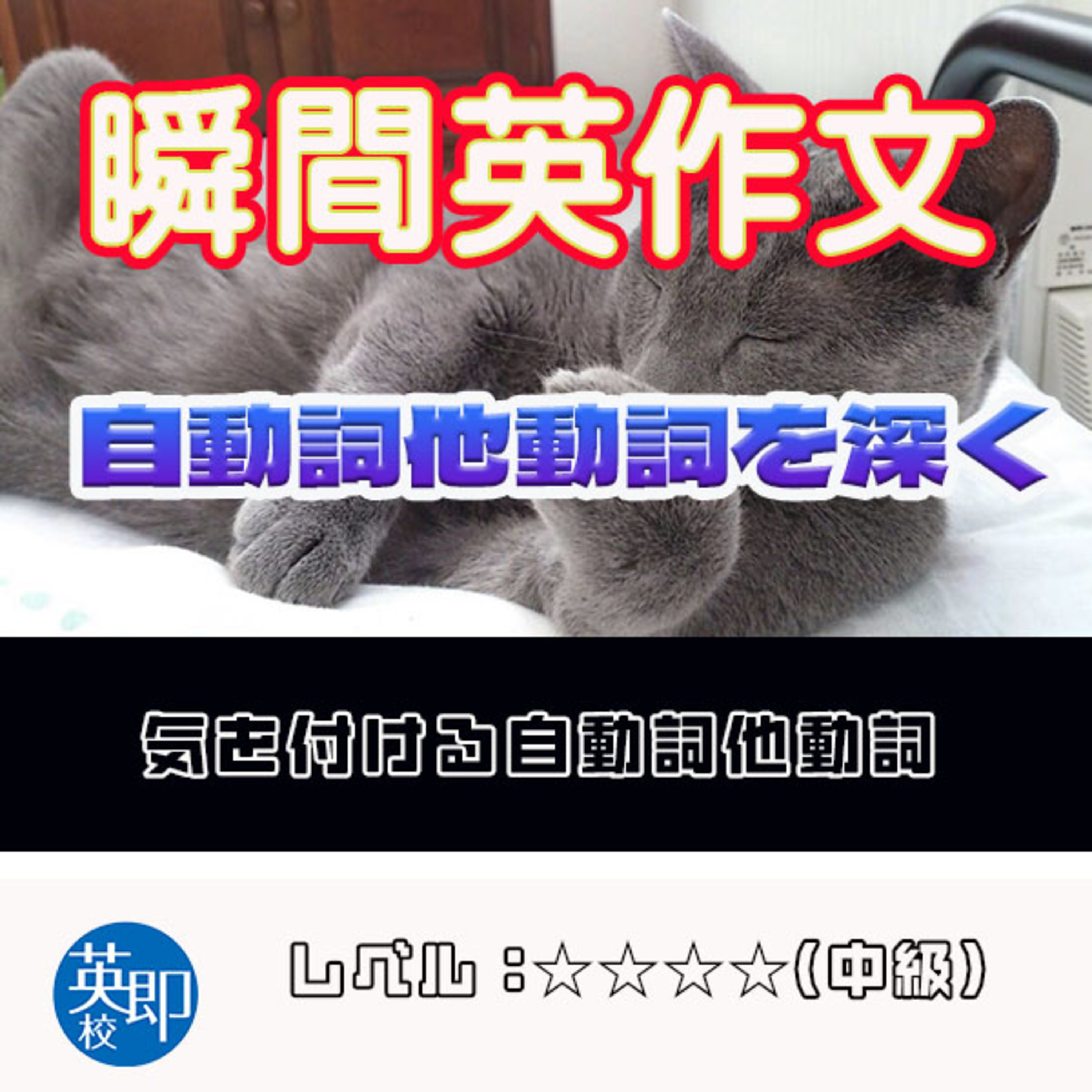 【瞬間英作文：自動詞他動詞を深く】要注意の自動詞他動詞