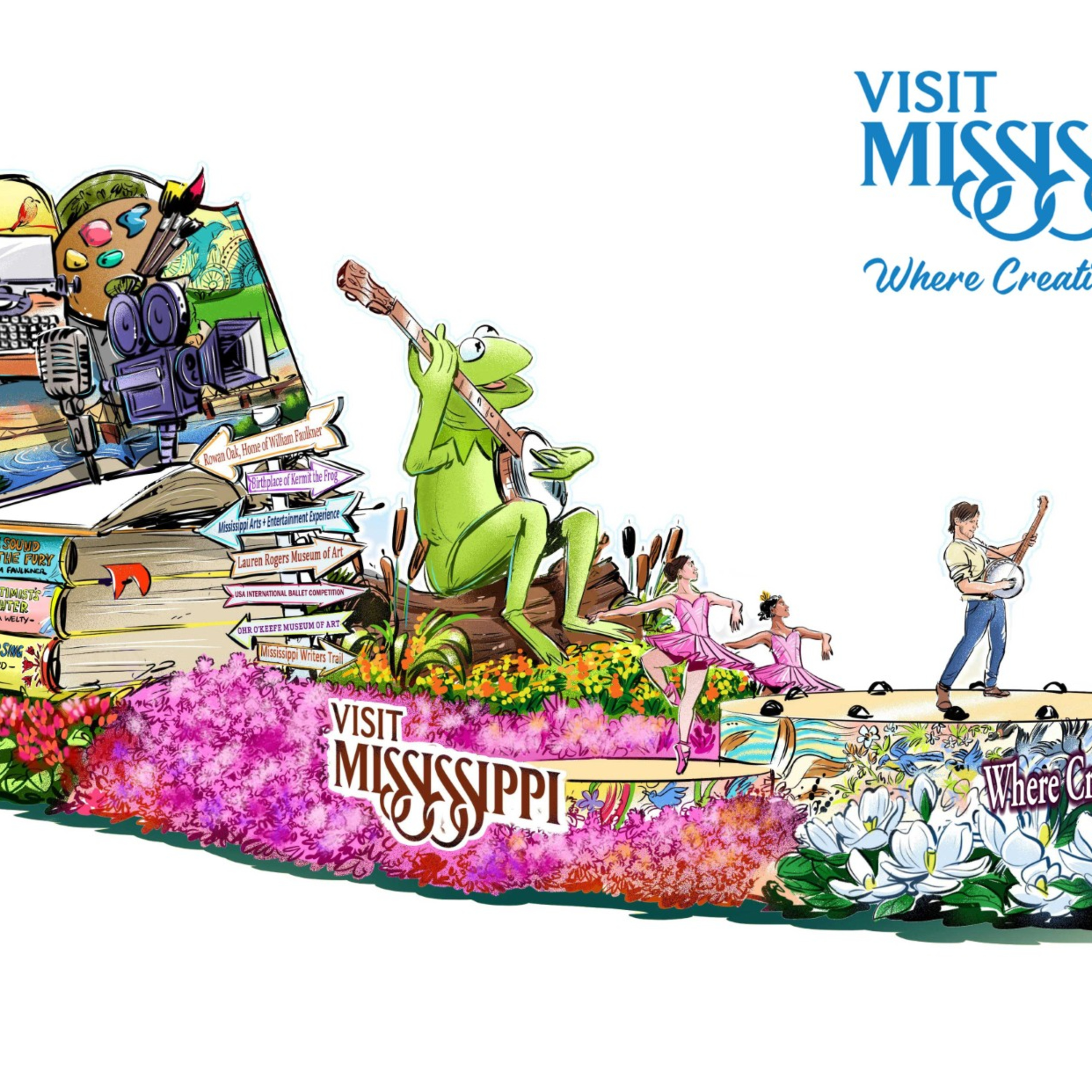 Mississippi blooms at the Rose Bowl with Kermit the Frog and cultural pride episode artwork