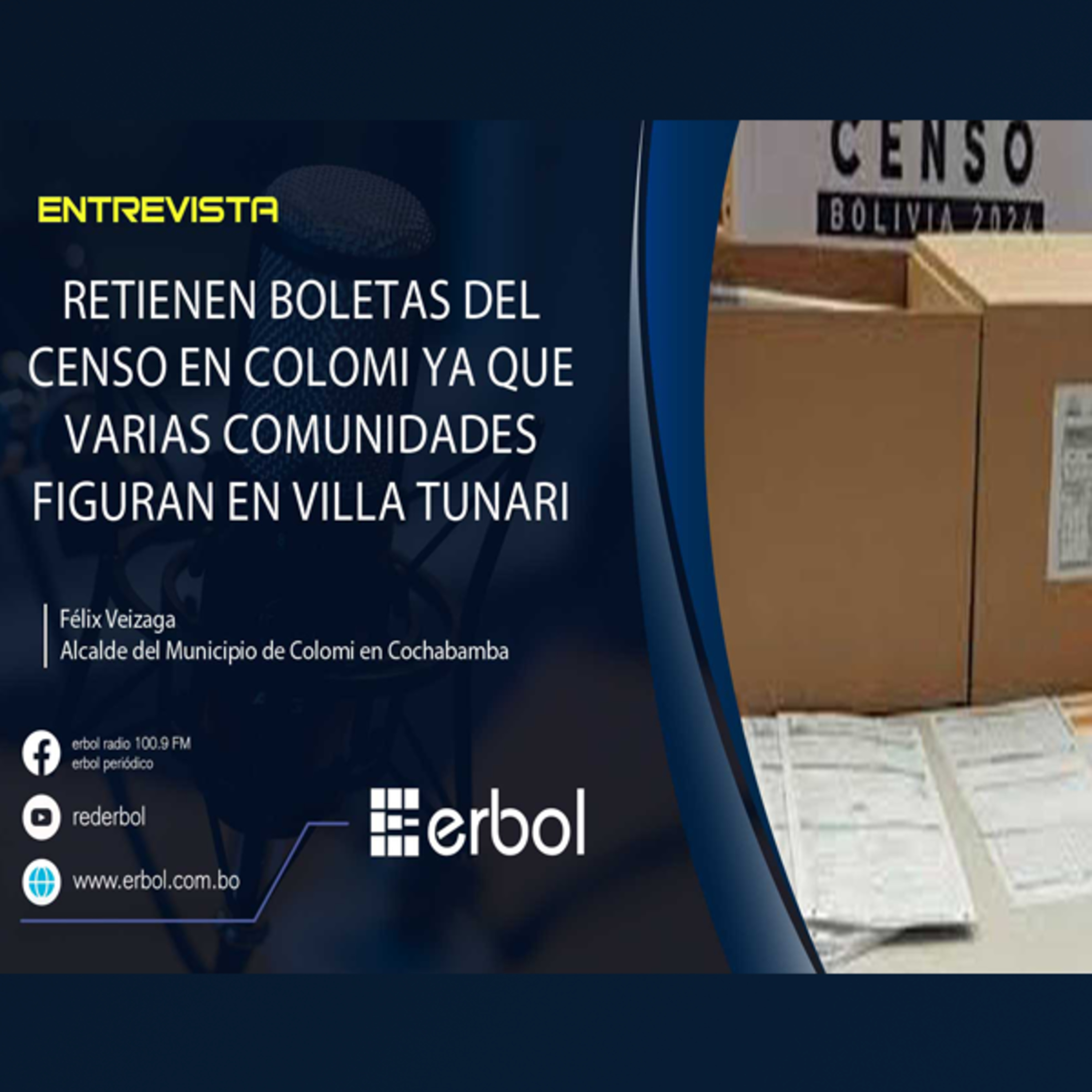 Colomi retiene material censal por conflicto de límites