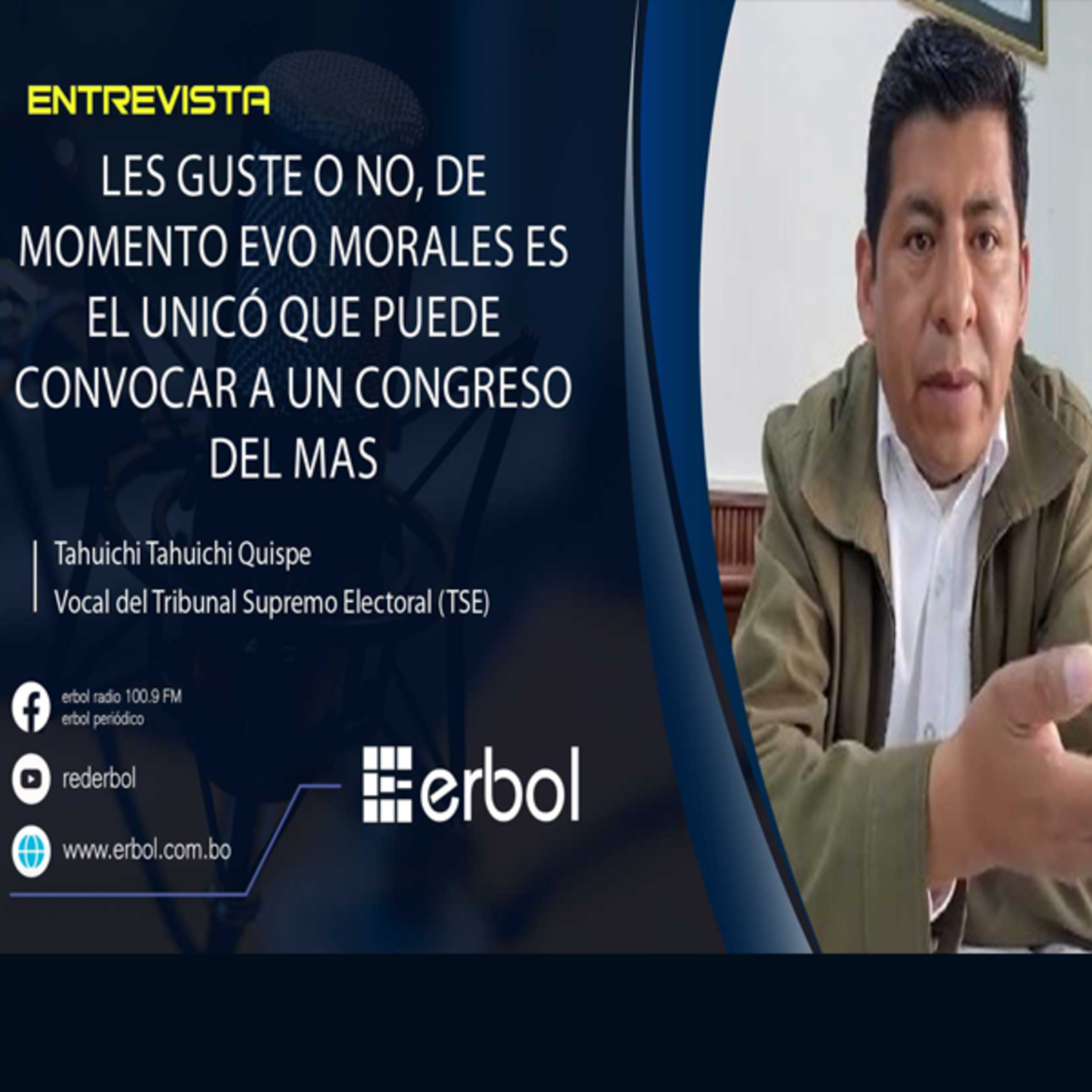 Evo es el único que puede convocar a Congreso del MAS, confirma vocal del TSE episode artwork