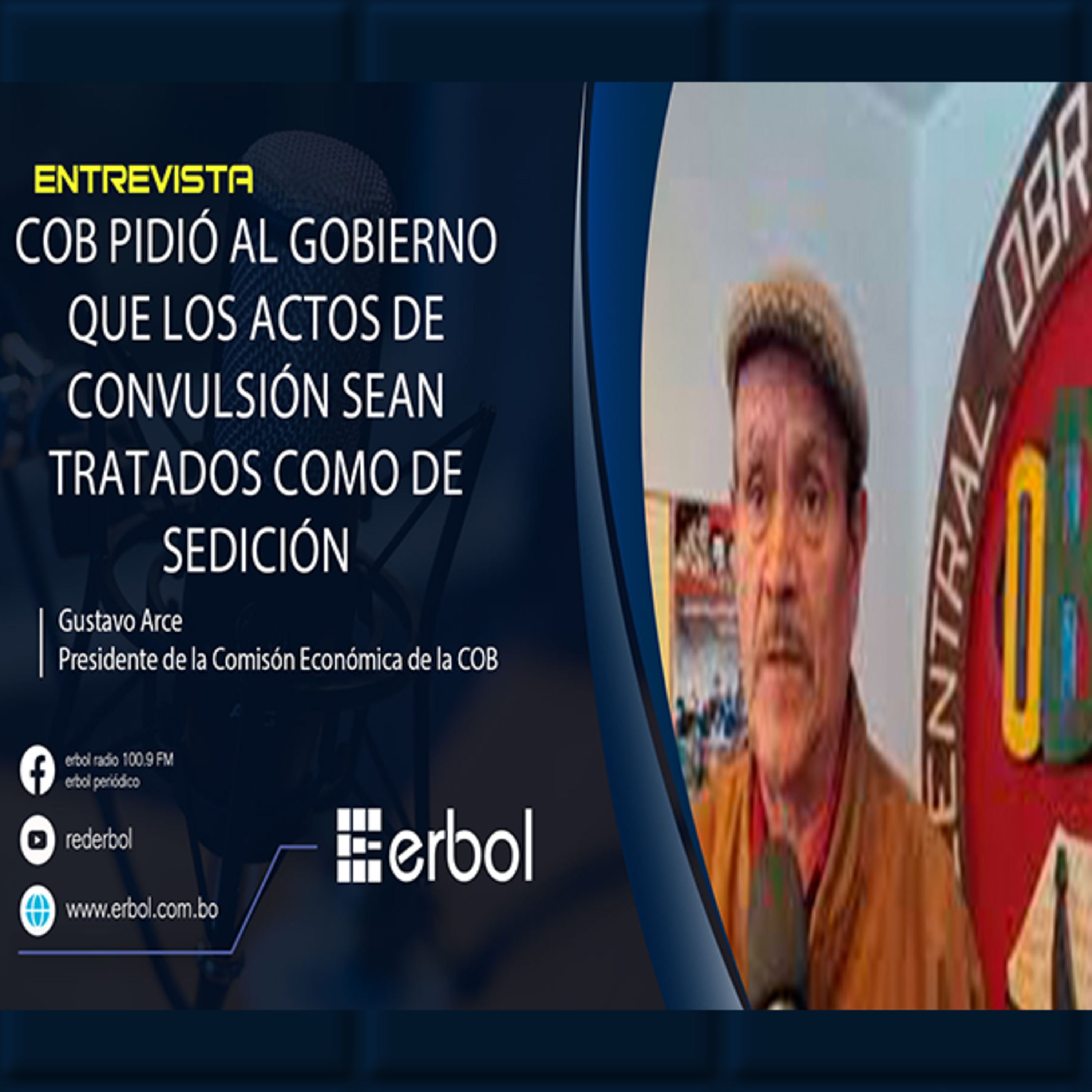 COB pidió al gobierno que los actos de convulsión sean tratados como sedición episode artwork