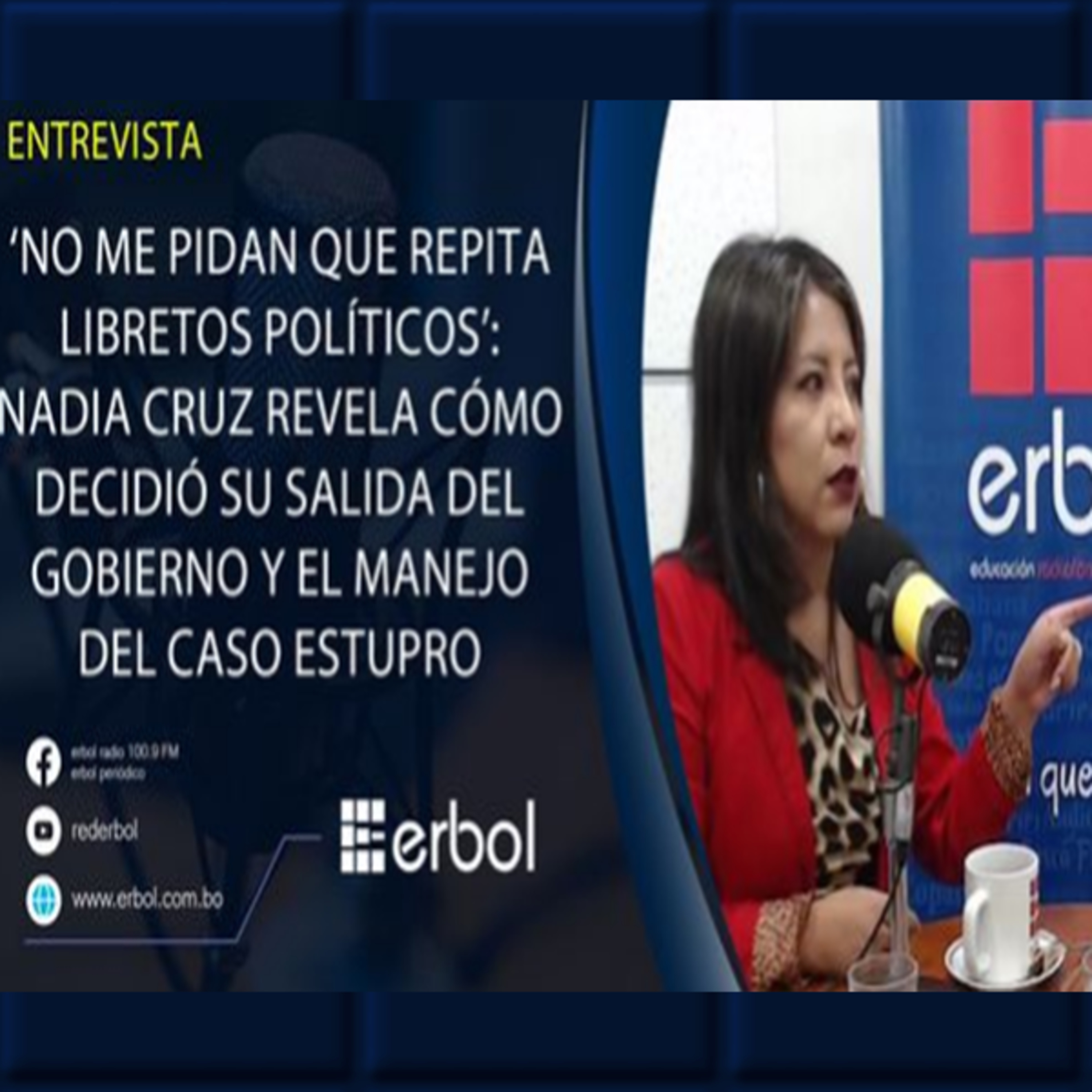 Nadia Cruz revela cómo decidió su salida del Gobierno y el manejo del caso estupro