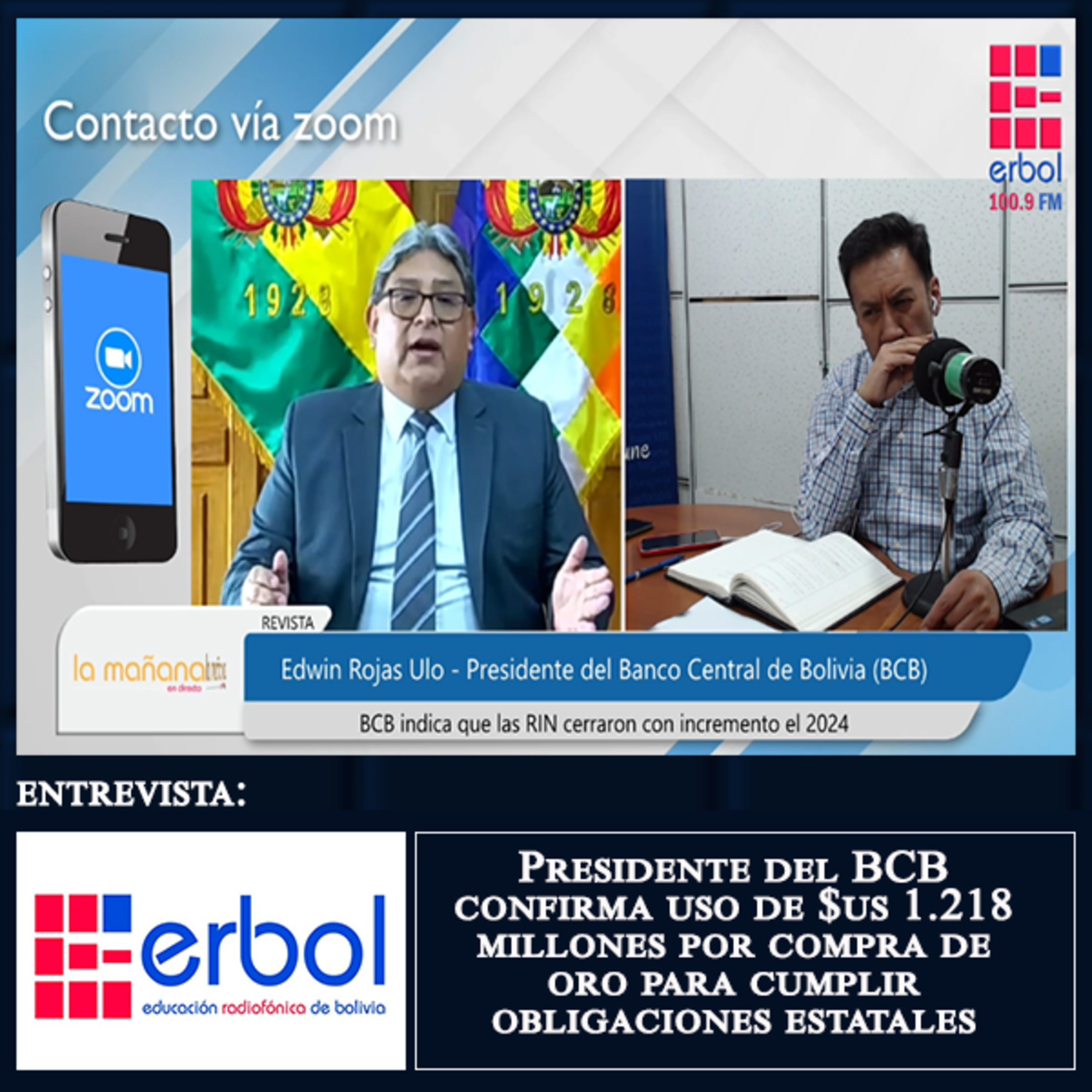 Presidente del BCB confirma uso de $us 1.218 millones por compra de oro para cumplir obligaciones estatales episode artwork