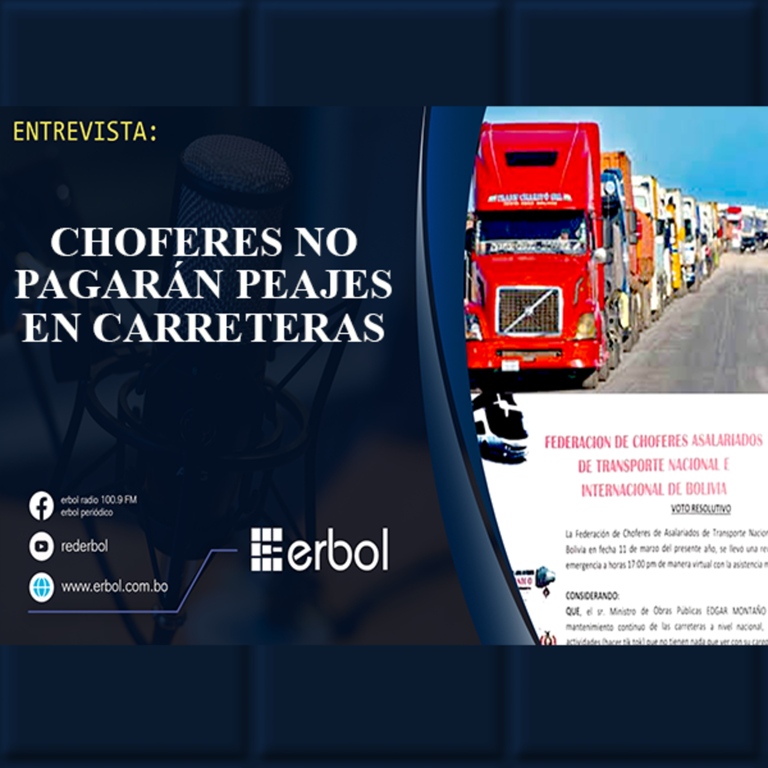 Choferes no pagarán peajes en carreteras episode artwork