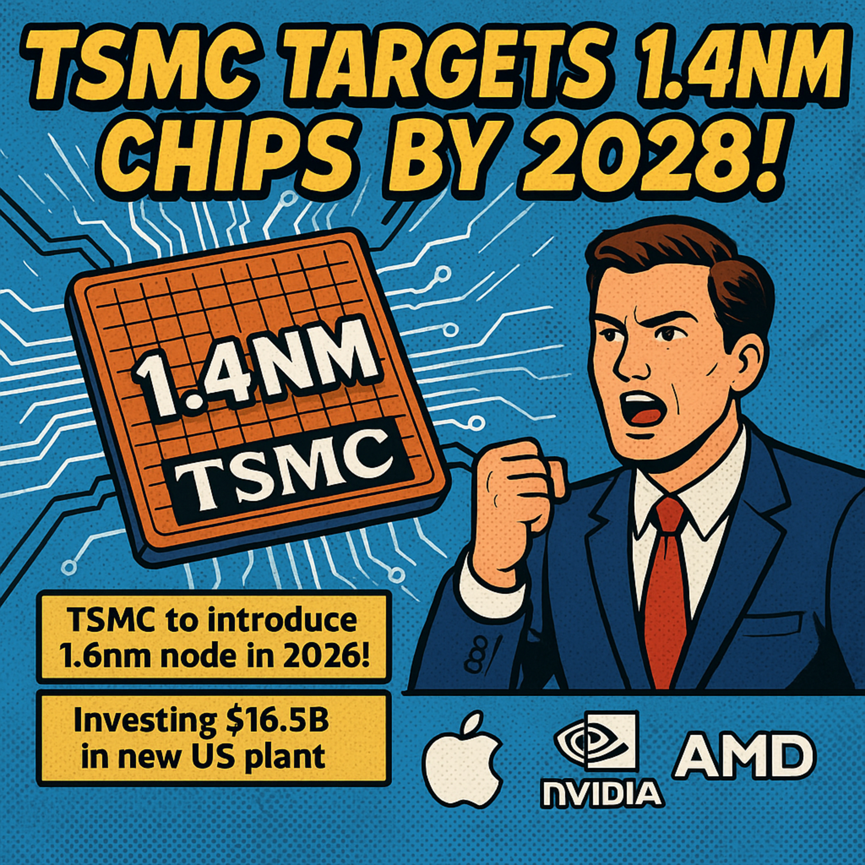 台積電推 1.4nm 晶片有期!2028 年面世 (科技消息分享(28/04/2025)