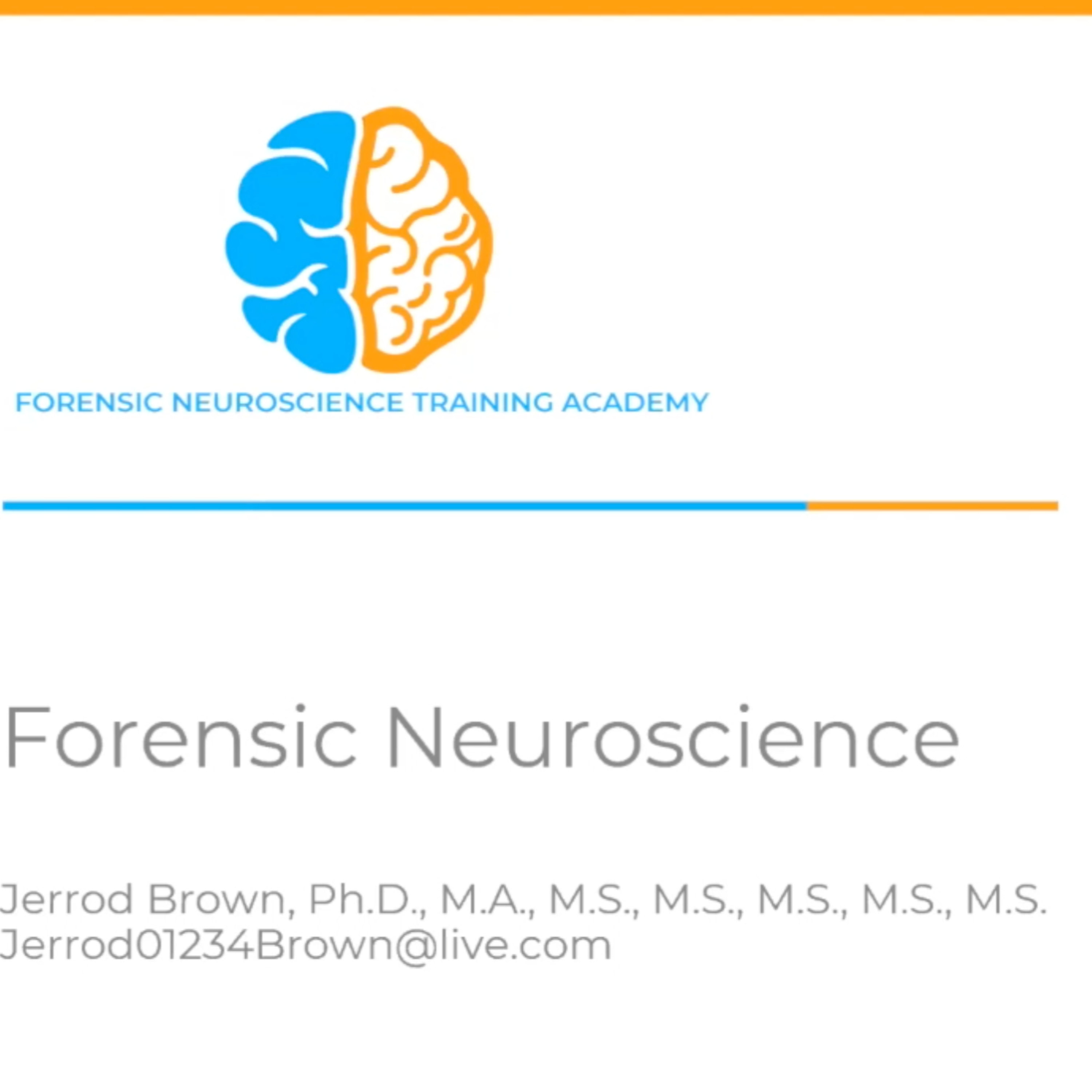 Forensic Neuroscience with Jerrod Brown episode artwork