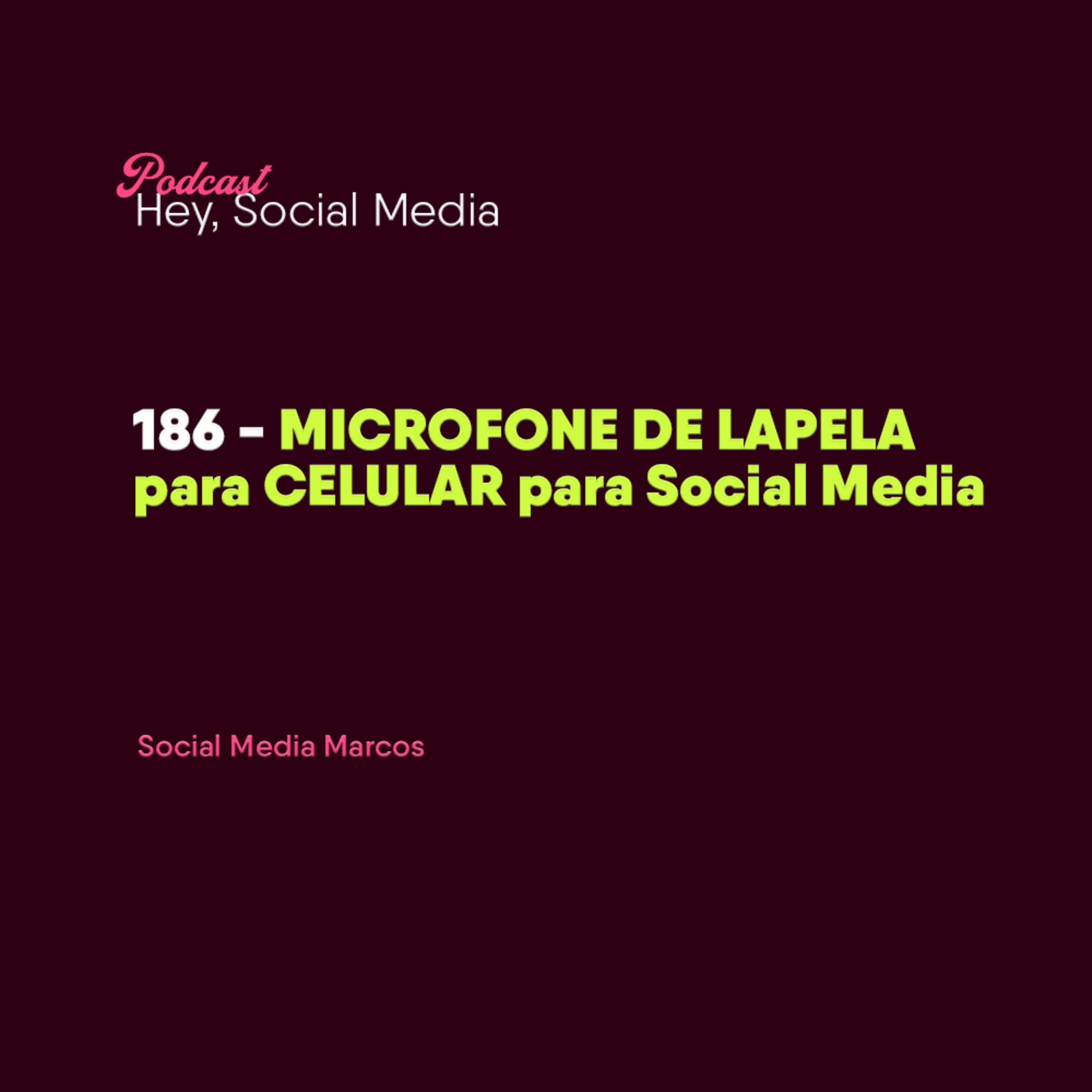 186 — MICROFONE DE LAPELA para CELULAR para Social Media | Boya BY-V20 episode artwork