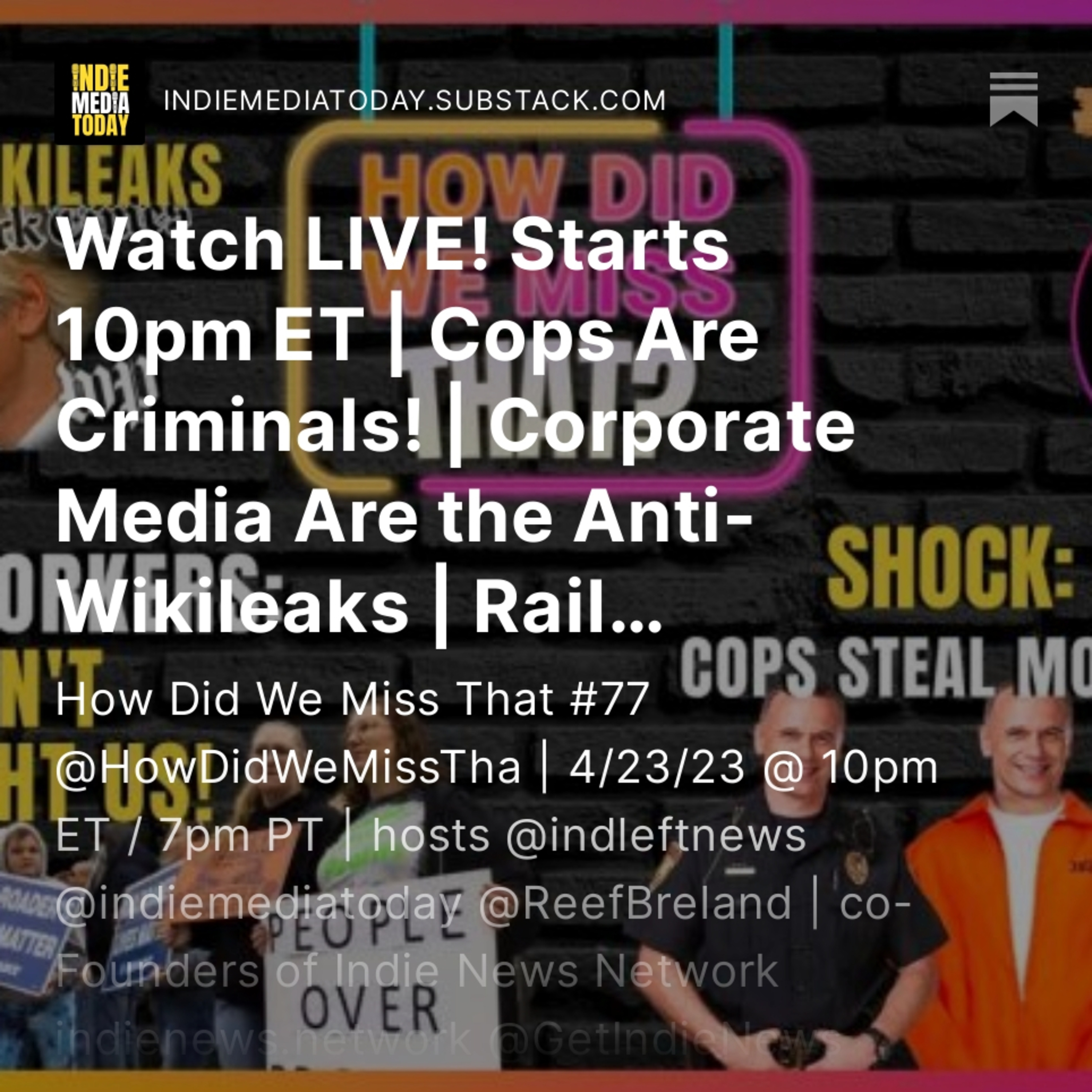 How Did We Miss That? by IndieLeft.media / IndieNews.Network