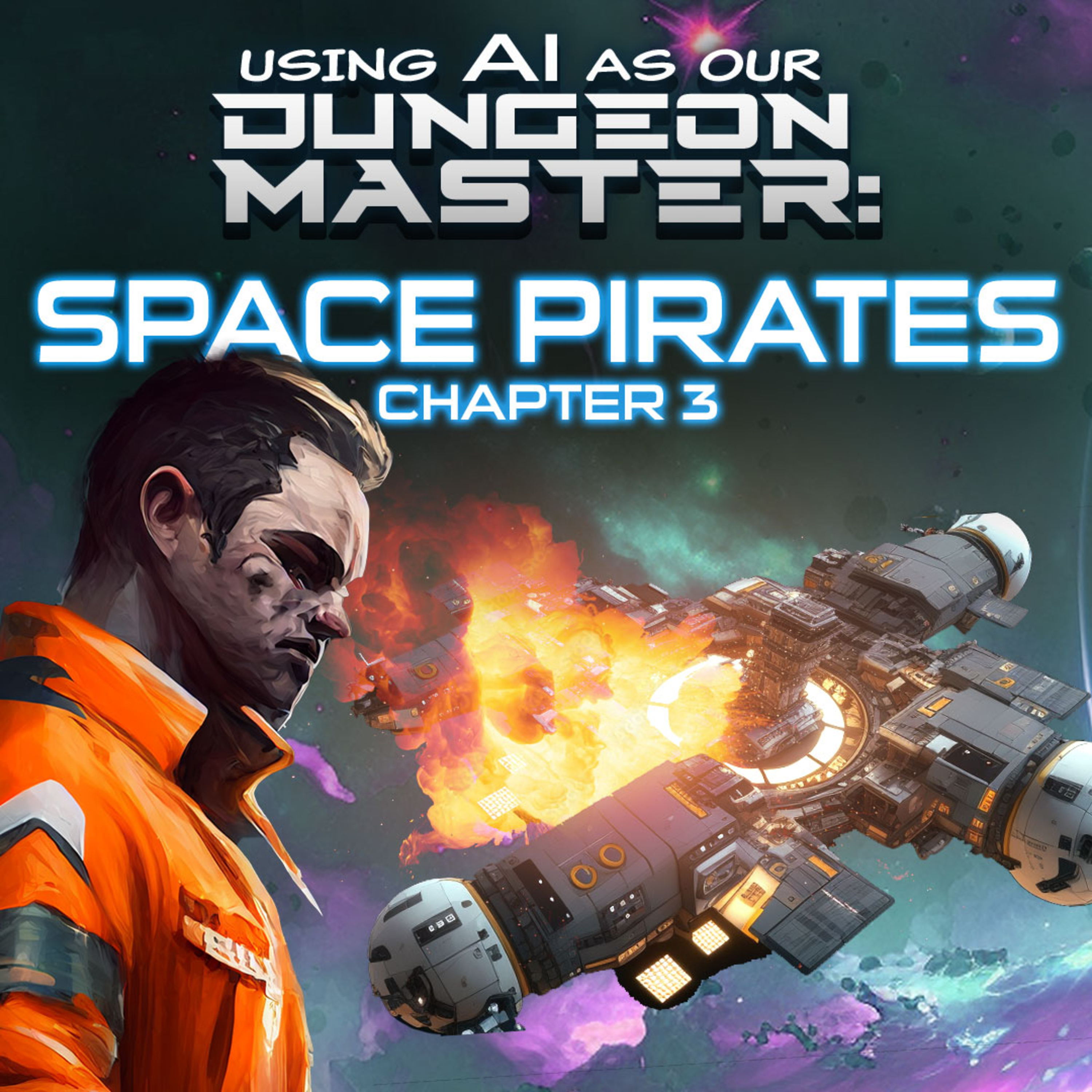 We used Chat GPT as our AI DM - SPACE PIRATES Chapter 3: "Iron Bastion" episode artwork