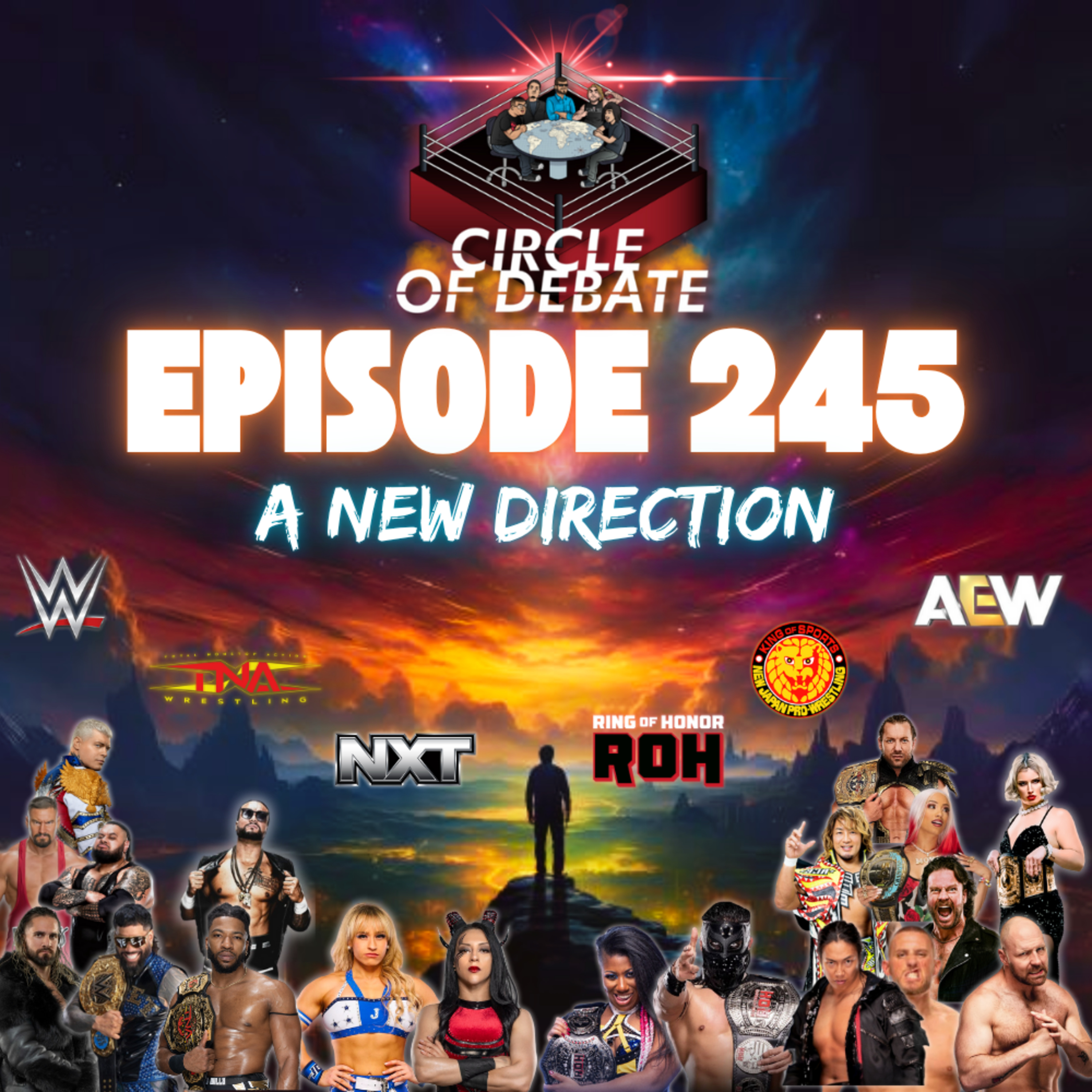 Circle Of Debate - A New Direction (WWE/NXT/TNA/AEW/NJPW) episode artwork
