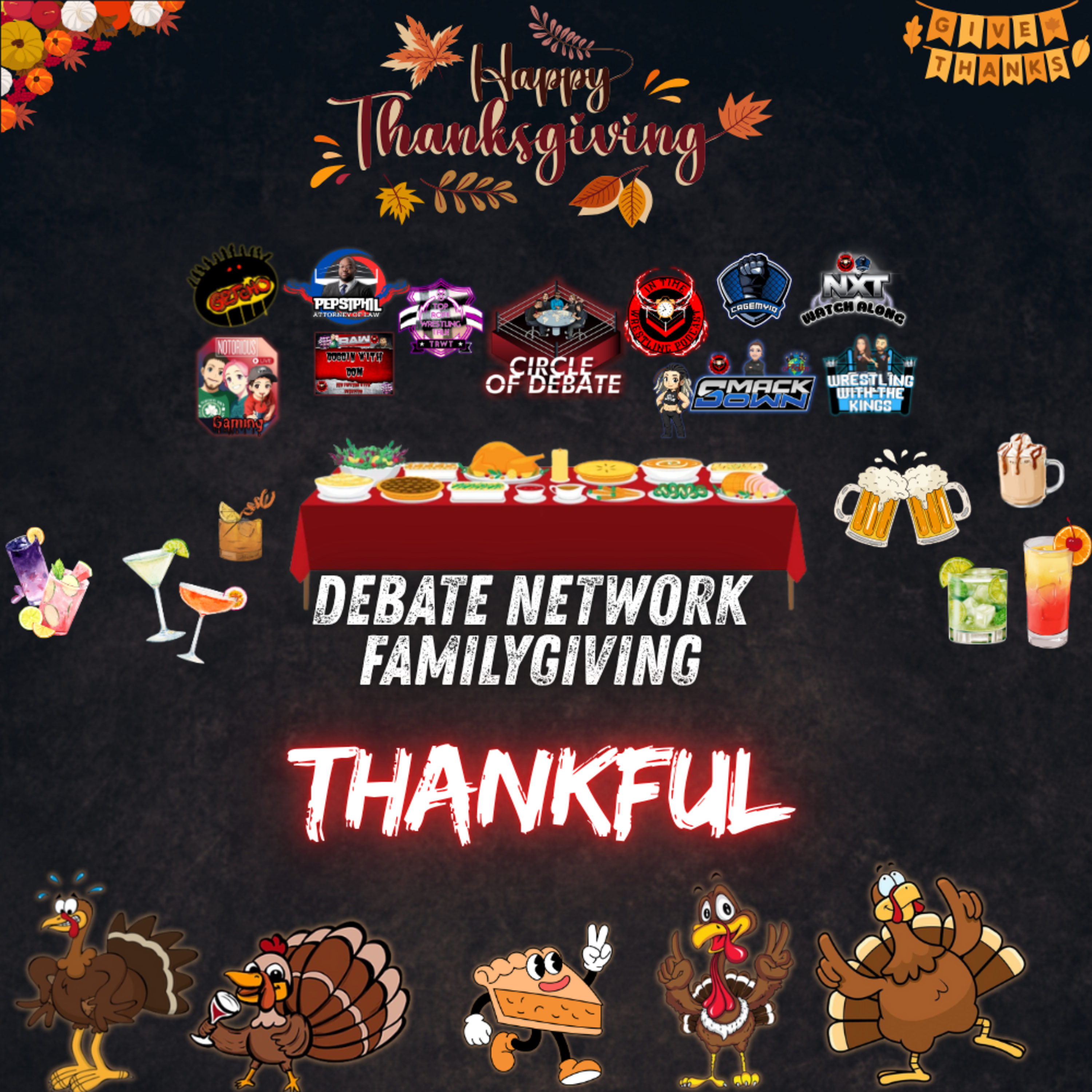 Circle Of Debate - Debate Network Familygiving Thankful (WWE/AEW/NXT/TNA/NJPW) episode artwork