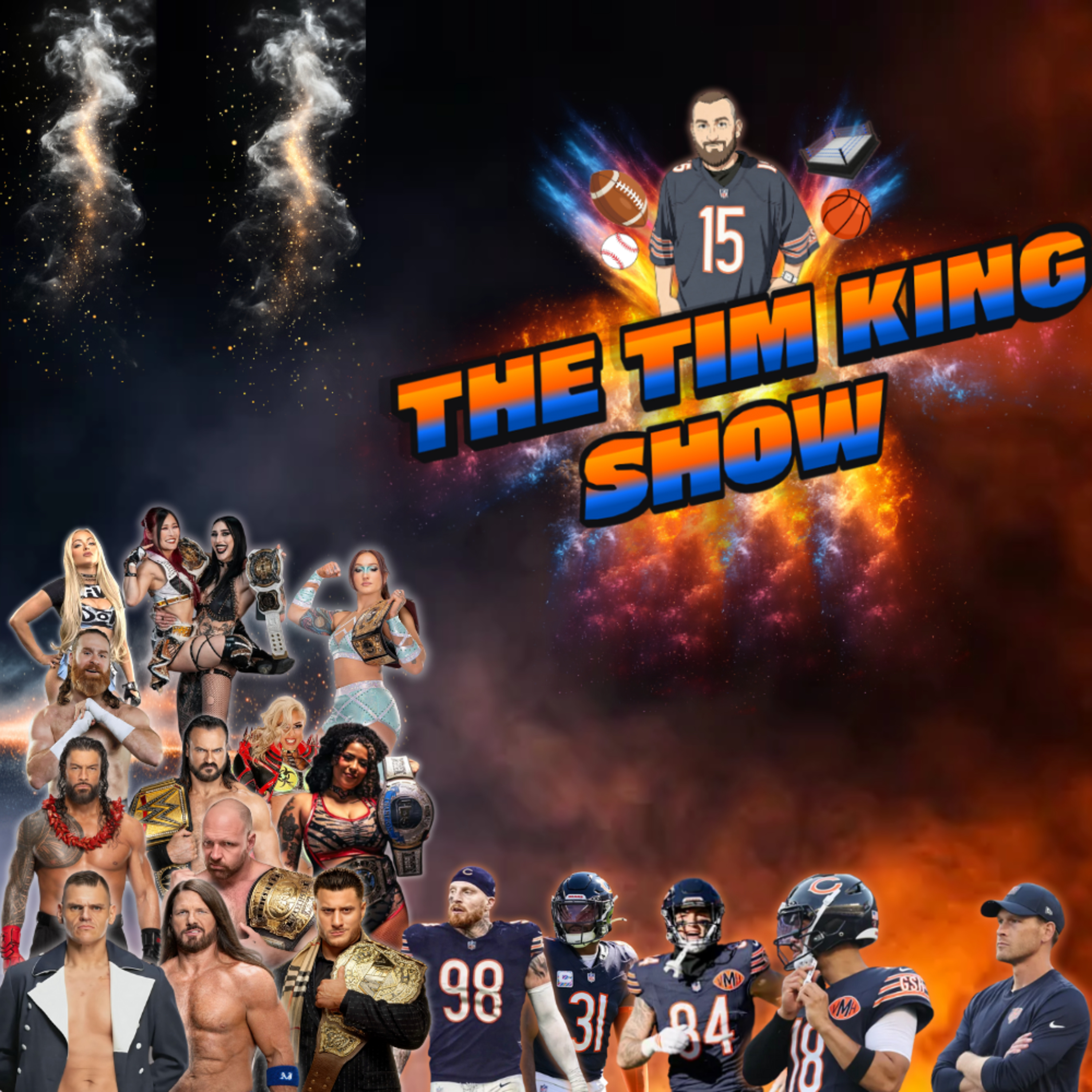 The Tim King Show- Chicago Bears Glory, 2026 Royal Rumble Predictions, & Where I've Been #nfl #wwe episode artwork