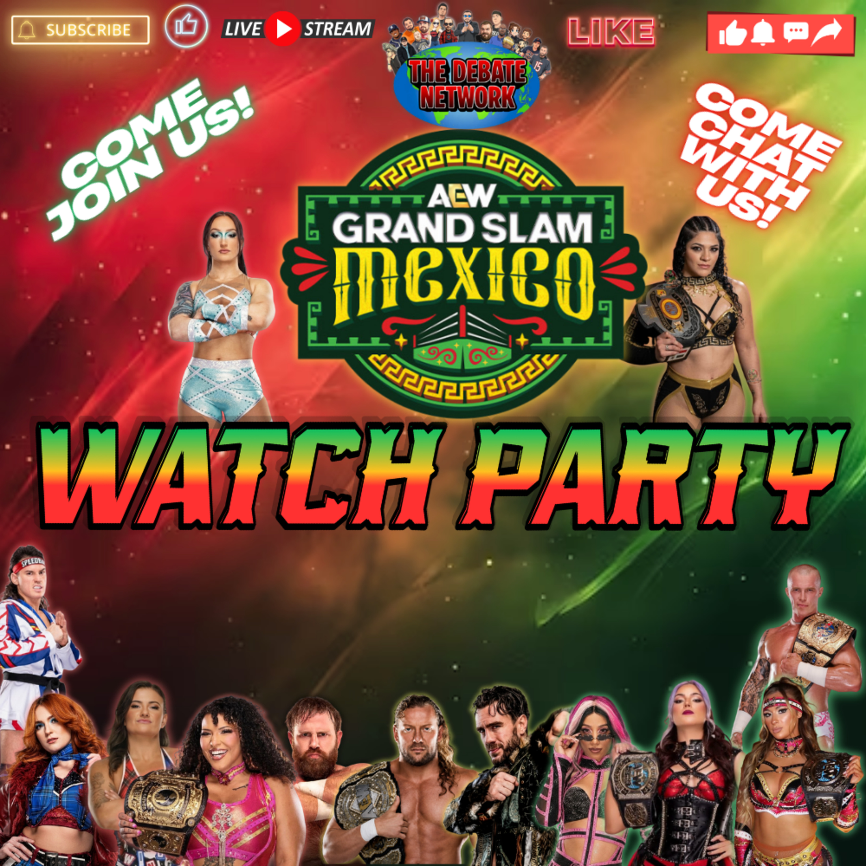  AEW Grand Slam Mexico LIVE | Championship Matches & Epic Reactions episode artwork