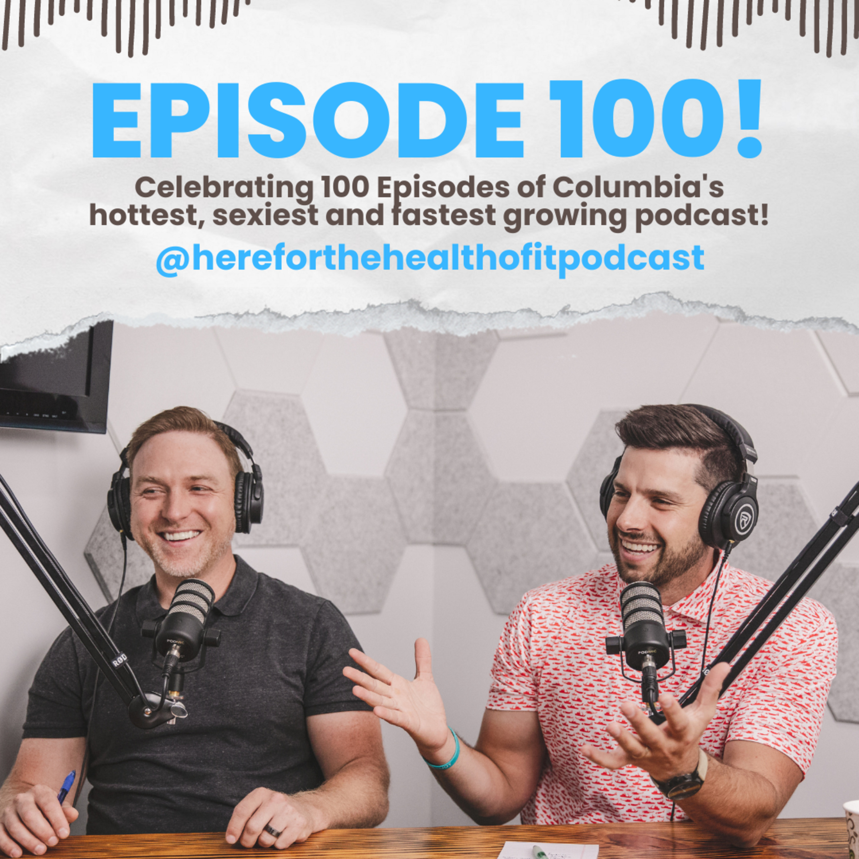 Episode 100 - Dr Tom Stetson and Dr. Randy Kloss Reflect and Celebrate 100 Episodes of Here for the Health of It  episode artwork